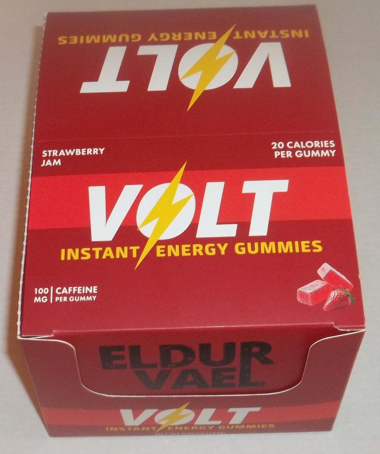 Volt Instant Energy Gummies - 100mg Caffeine per Gummy - Fast-Acting Fuel for Workout, Race + Study - Energy Drink Alternative - Caffeine Chews for Women & Men - Made in USA - Strawberry Jam - 12 Pack customer photo 1