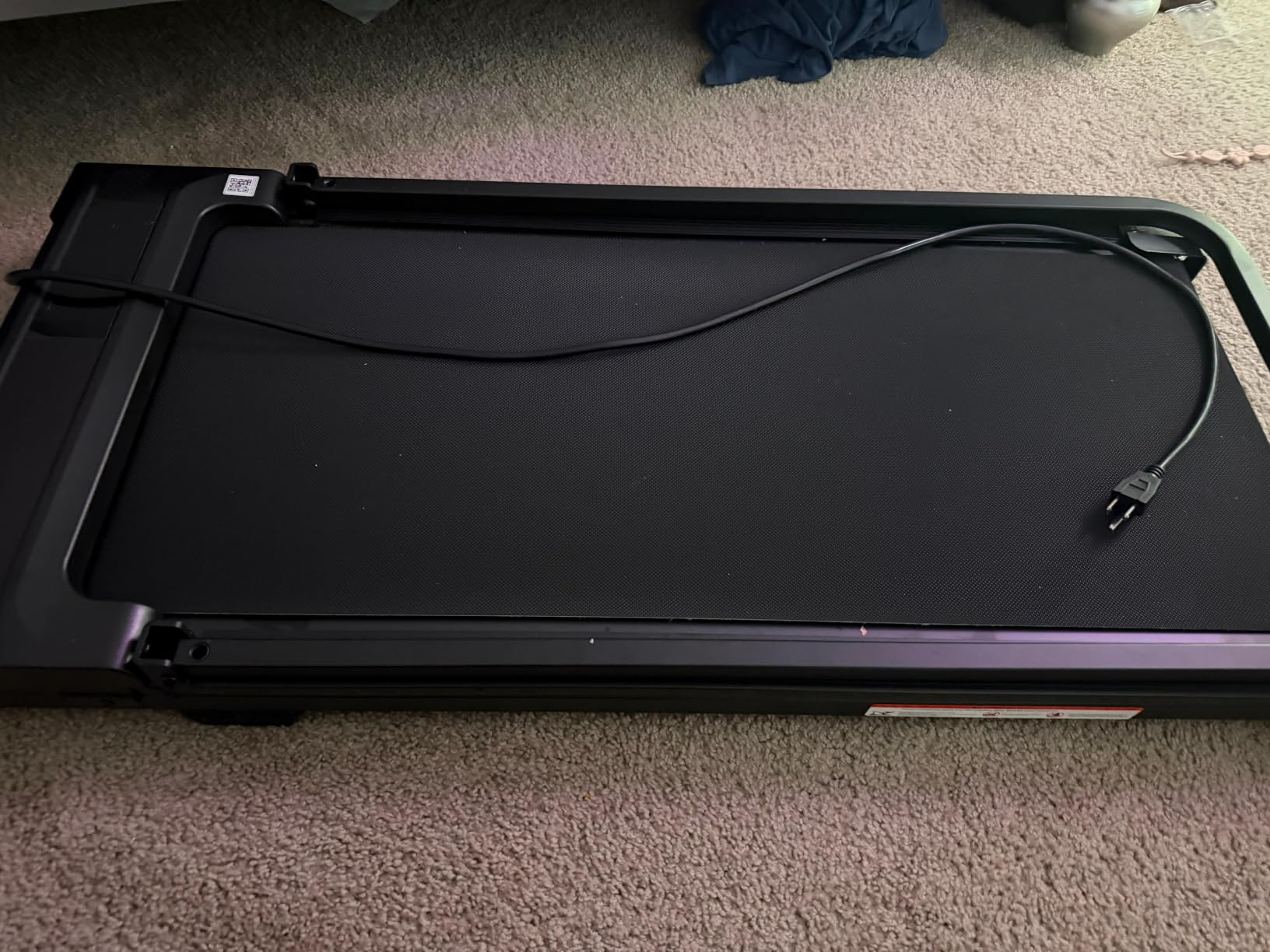 Walking Pad Treadmill for Home - Folding Treadmills with Handle Bar Portable Compact Fold up Indoor Foldable Handles Electric Walk Pads Small Spaces Mini Running Quiet Under Bed Office customer photo 1