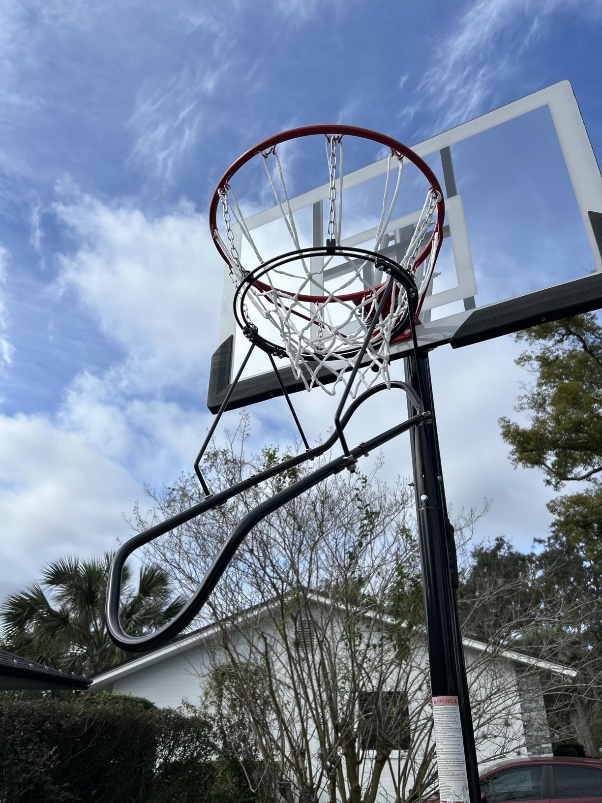 BeneLabel 360 Degree Swivel Track Basketball Return Attachment with Quick Connect Chain Basketball Rebounder for 18