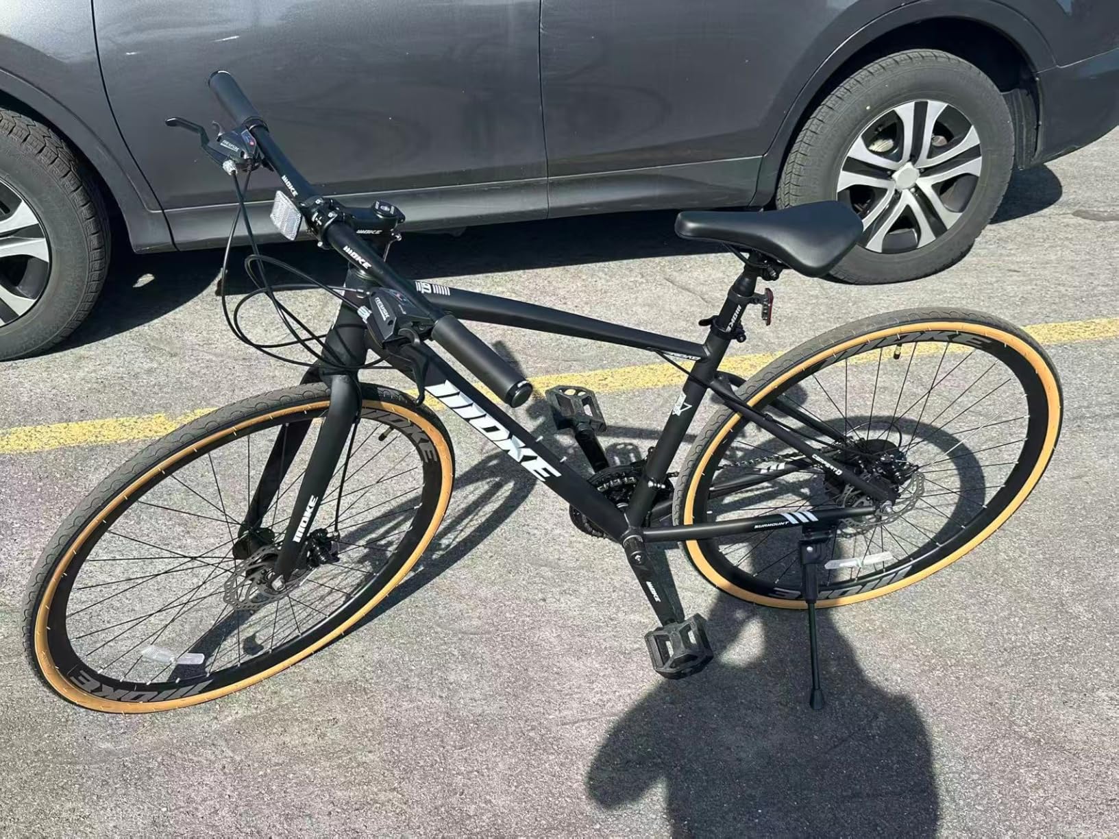 DEYGIA Hybrid Bike, 24-Speed 700C Wheel Hybrid Bicycle with Dual Disc Brakes, Trigger Shifting, Internal Wiring Frame, Lightweight City Commuter Bicycle for Men Women Adult customer photo 1