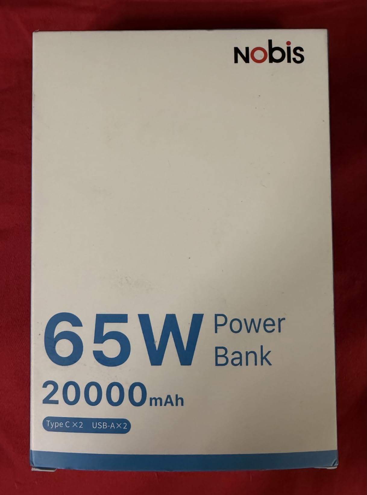 NOBIS Portable Charger, 65W 20000mAh Power Bank Fast Charging PD QC, 2 USB-C(in/Out) & 2 USB-A Battery Pack with Digital Display for Laptop Phone 17 Tablet Earbuds customer photo 1