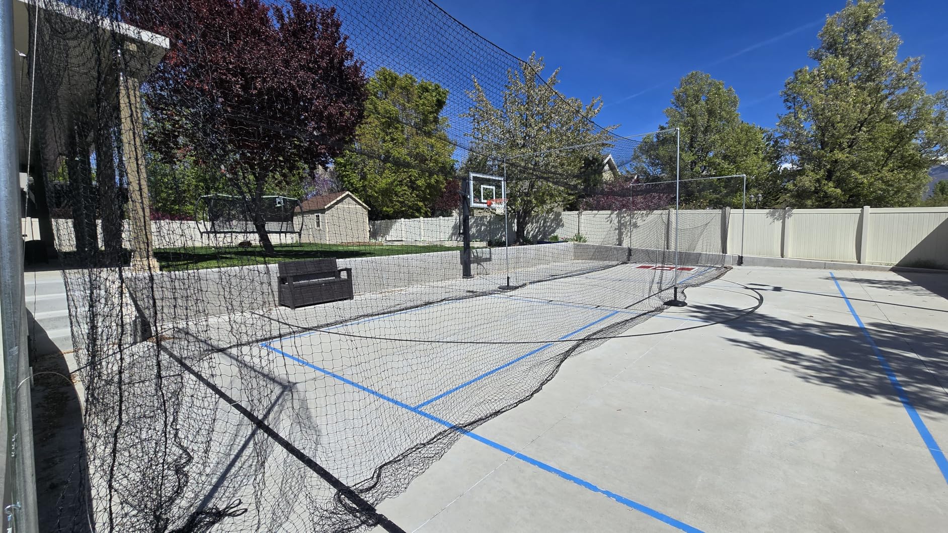 VEVOR Baseball Batting Cage,Professional Softball Baseball Batting Hitting Training Net,Heavy Duty Enclosed PE Practice Portable Pitching Cage Net&Carry Bag,for Backyard,Field,Indoor&Outdoor customer photo 2