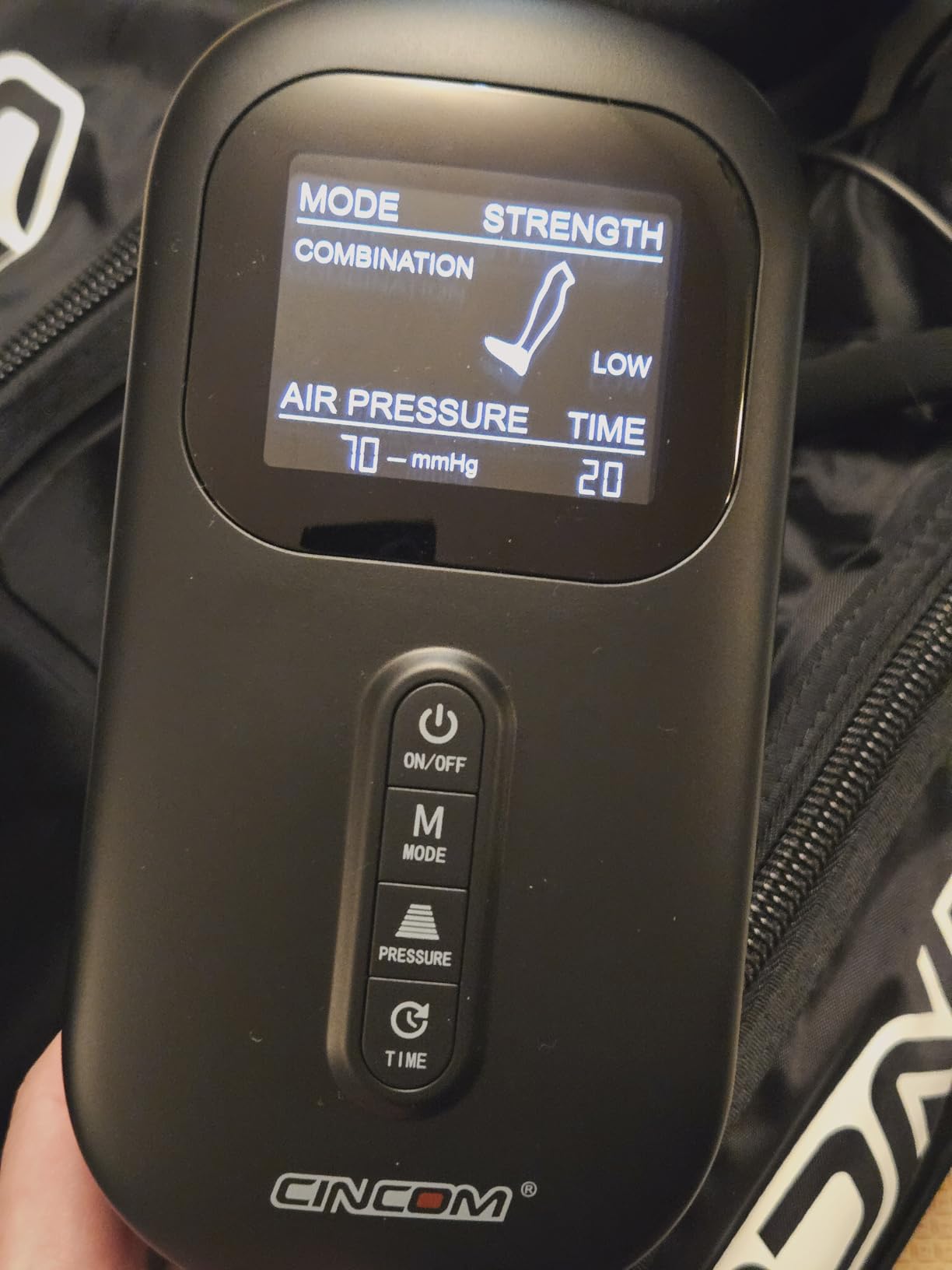 CINCOM Air Compression Boots for Circulation, Leg and Foot Massager Boots | Sequential Leg Recovery System with 3 Modes 3 Levels Intensities for Athletes customer photo 2