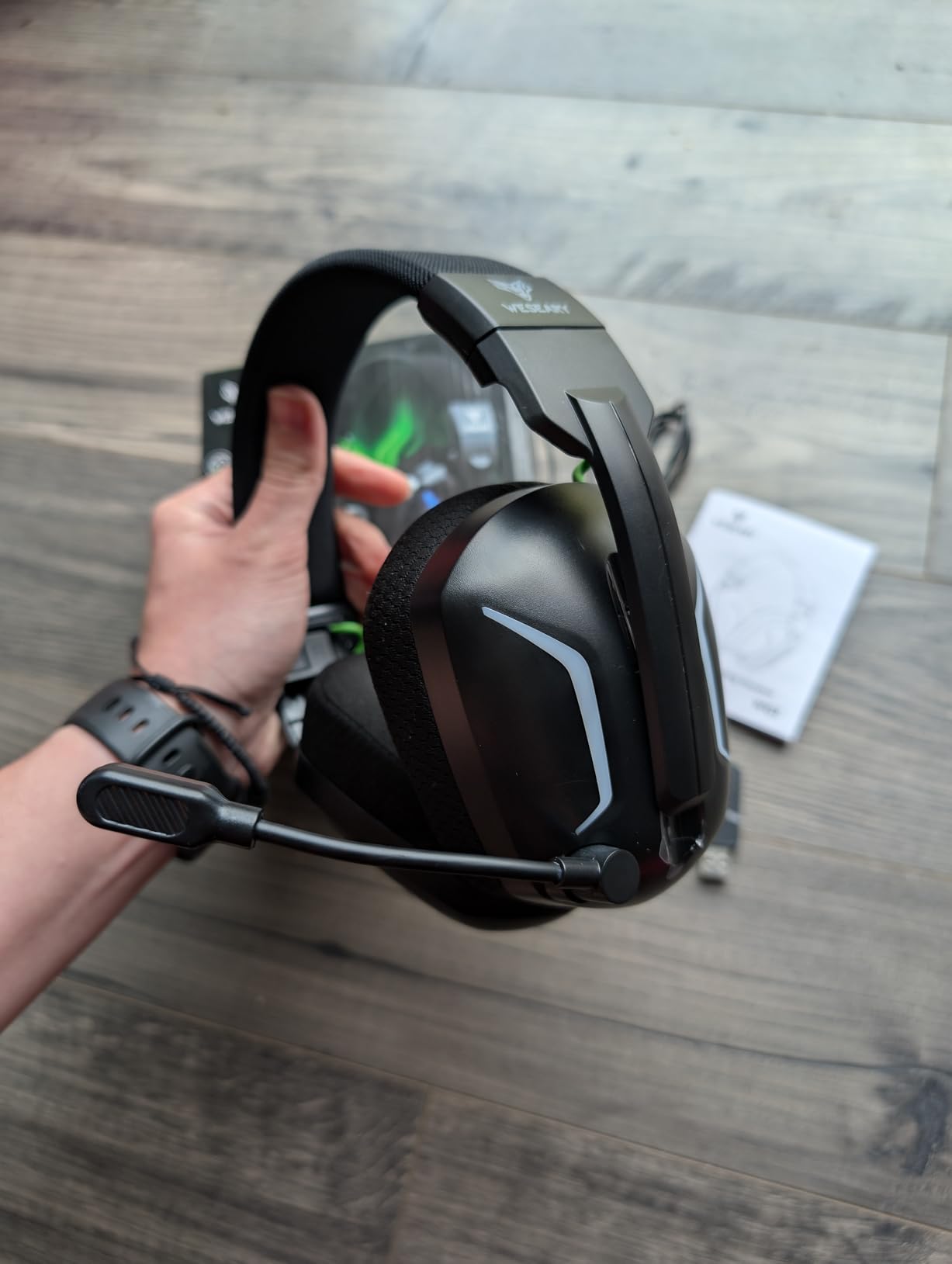 Wireless Gaming Headset for Xbox Series X|S, 2.4GHz Ultra-Low Latency Headset with Noise Cancelling Mic for PC, PS5, PS4, Switch, Mac, 3D Surround Sound, Bluetooth 5.4, 50H Battery customer photo 2