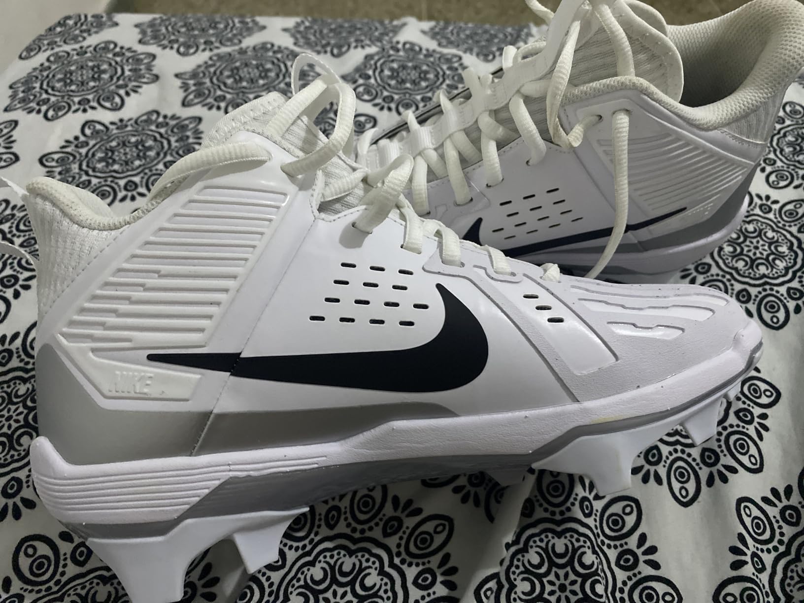 Nike Alpha Menace Strong Men's Football Cleats (II5139-010, Black/Metallic Silver/White) customer photo 2