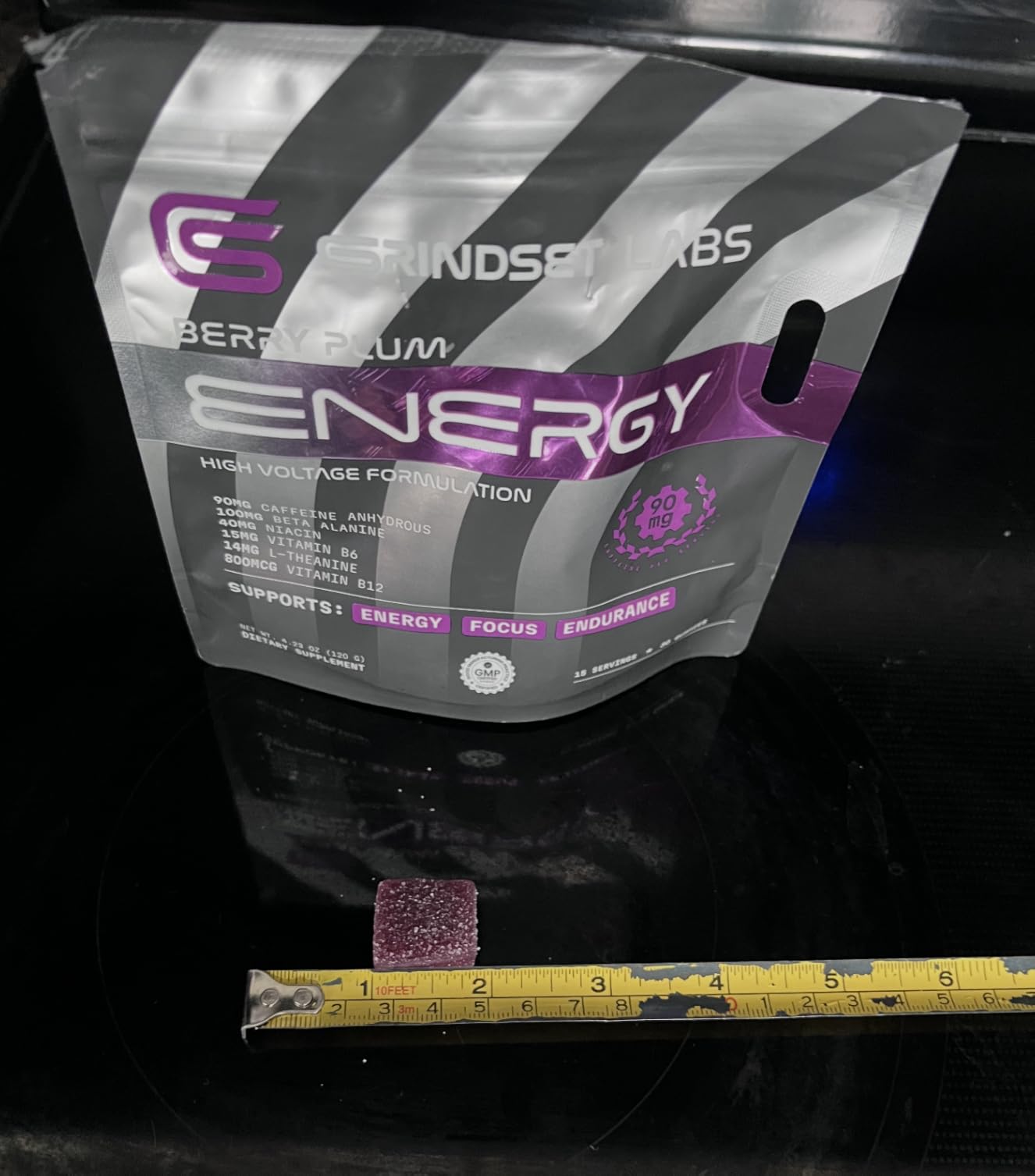 Energy Gummies for Men and Women, 90mg Caffeine with Beta-Alanine, L-Theanine, B12 and B6, Pre Workout Focus and Endurance Support, Vegan Non-GMO, Berry Plum, 30 Count customer photo 1