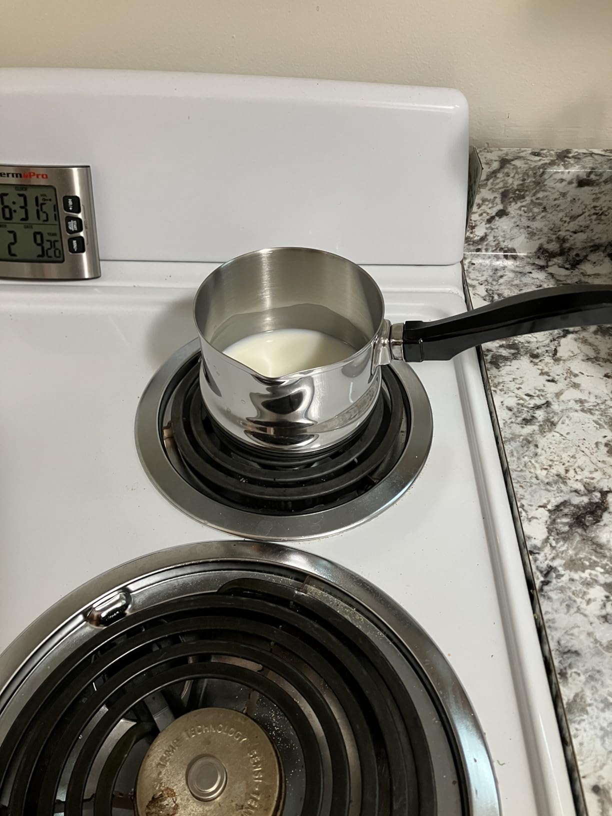 Farberware Classic Series Double Boiler and Saucepan with Lid, 2 Qt | Stainless steel, fast even heating, steamer pot with double boiler insert, stainless steel steamer pot, induction compatible customer photo 1
