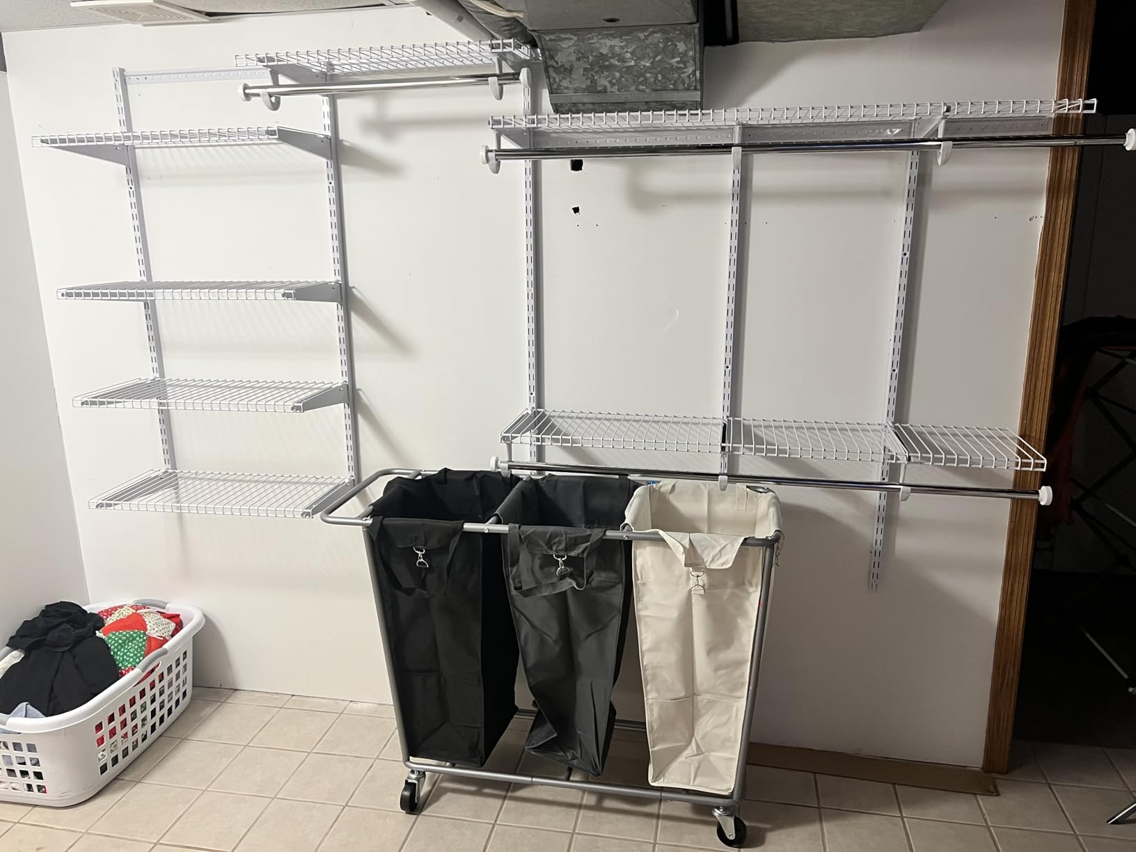 Rubbermaid Configurations Deluxe Custom Closet Kit 4-8 Ft. Adjustable Metal Wire Shelving Titanium Finish Expandable Organization System Hardware Included for Home Closet/Pantry/Laundry/Mudroom customer photo 2