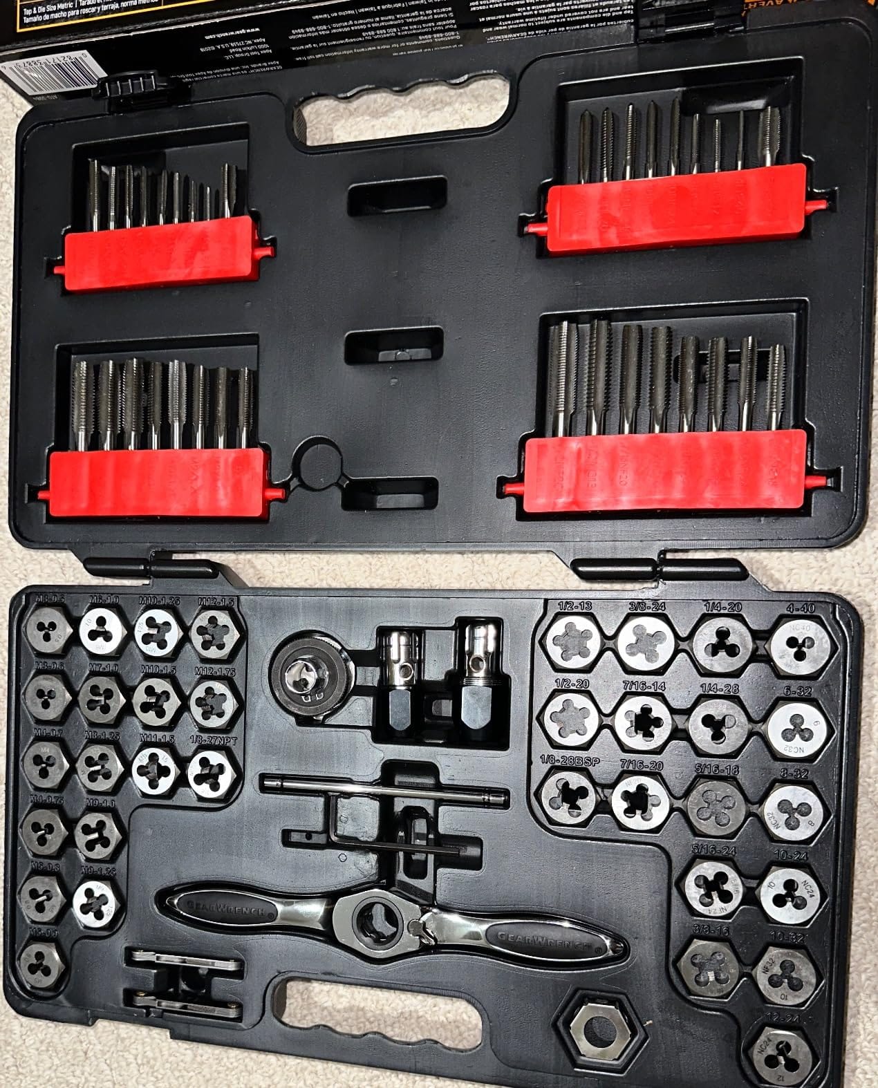 GEARWRENCH 77 Piece SAE/Metric Ratcheting Tap and Die Set -3887 customer photo 2