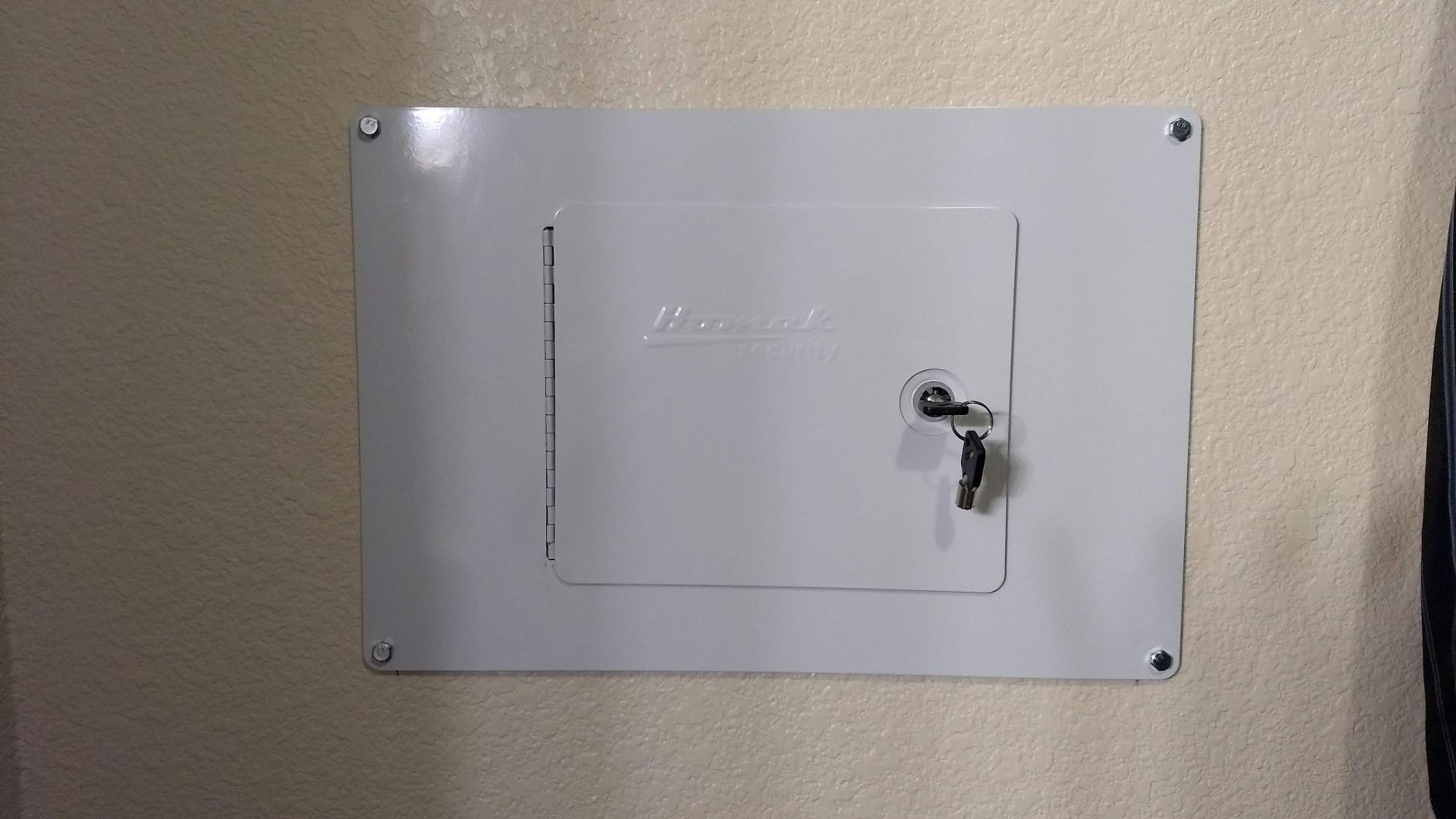 Homak First Watch Between The Studs High Security Steel Wall Safe, White | Concealable safe customer photo 1