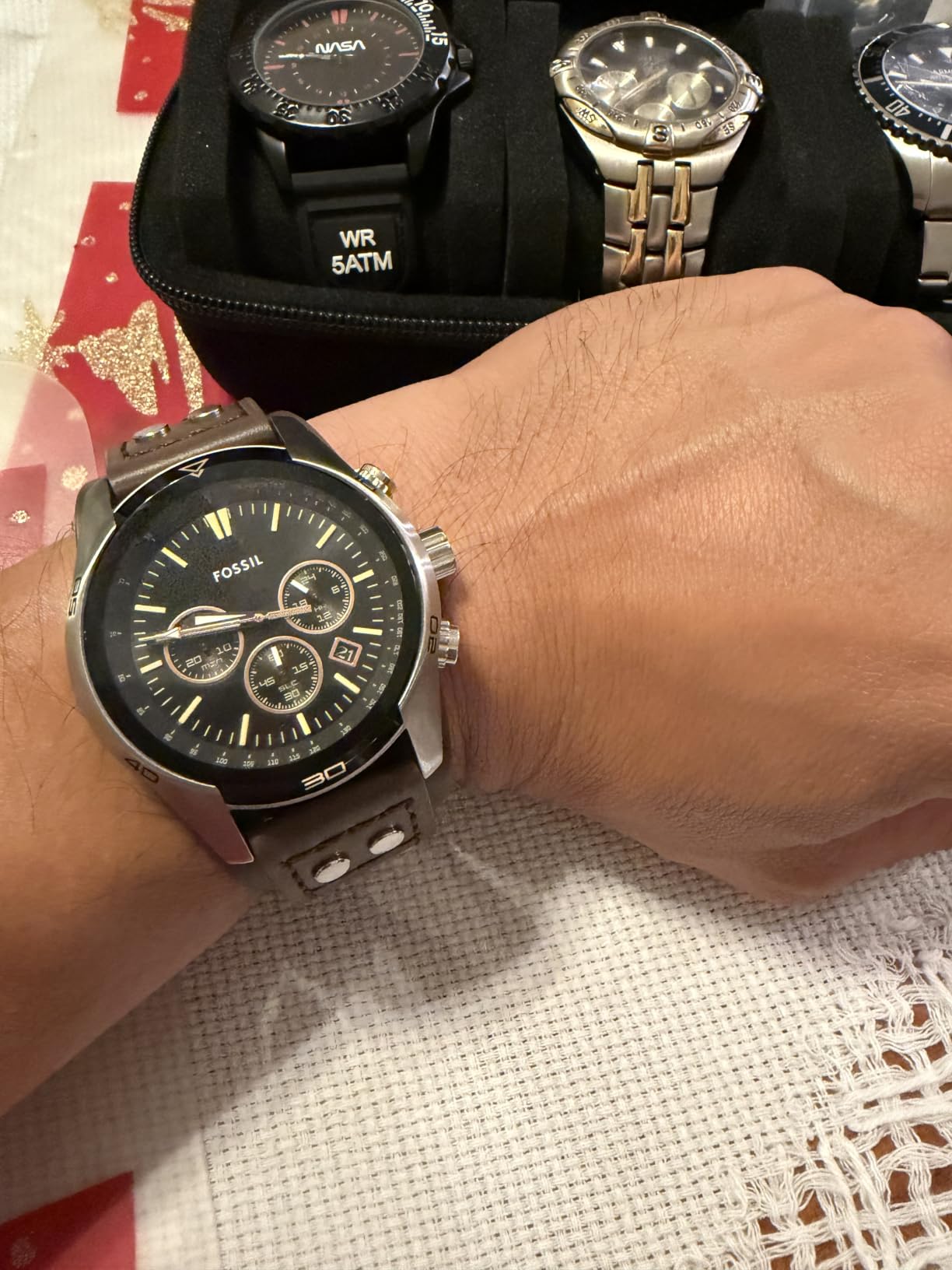 Fossil Coachman Quartz Chronograph Leather Watch for Men customer photo 2