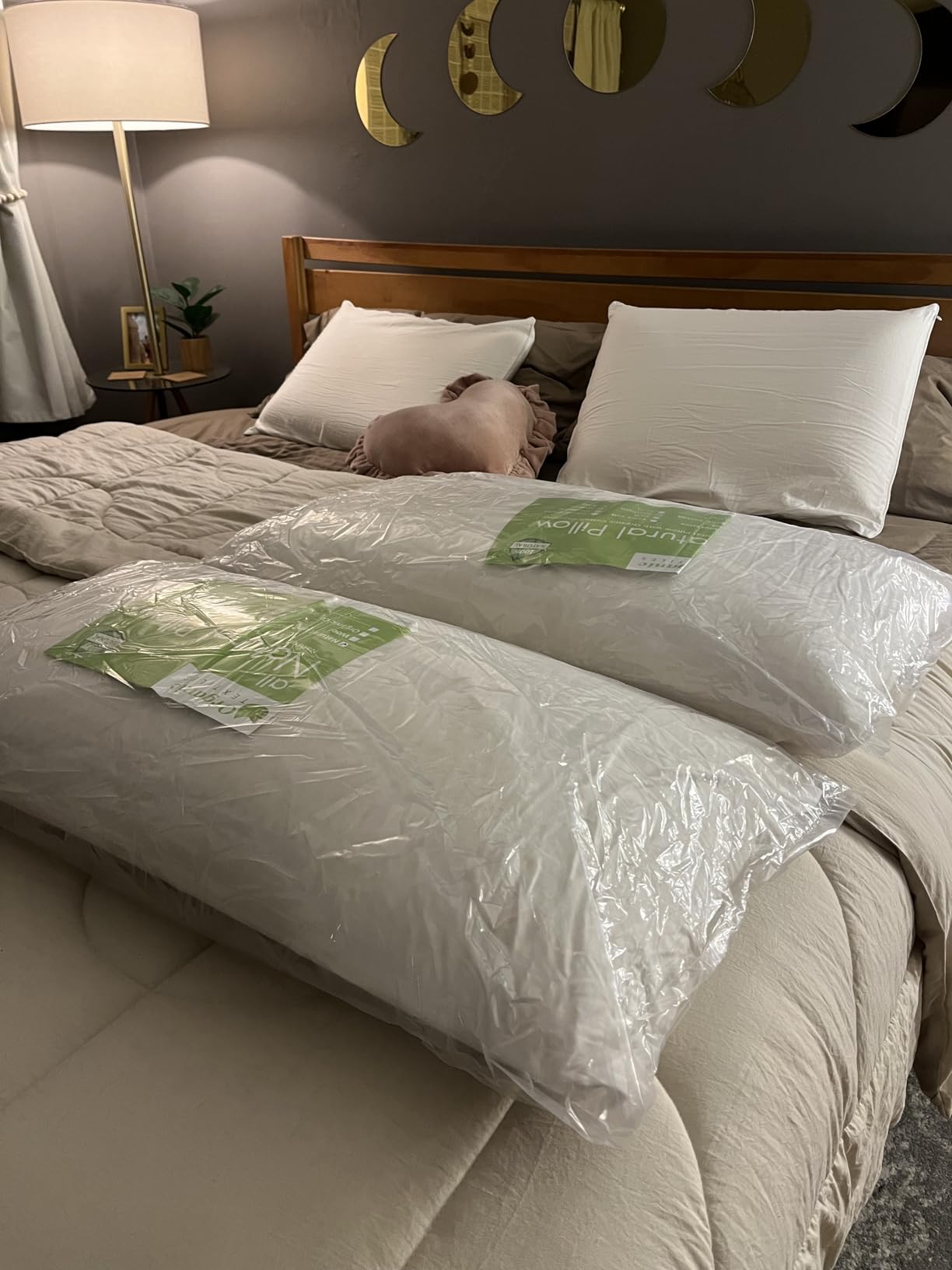 ORGANIC TEXTILES Natural Latex Bed Pillow with GOTS Certified Organic Cotton Cover - (Queen, Medium) - Pack of 1 customer photo 1