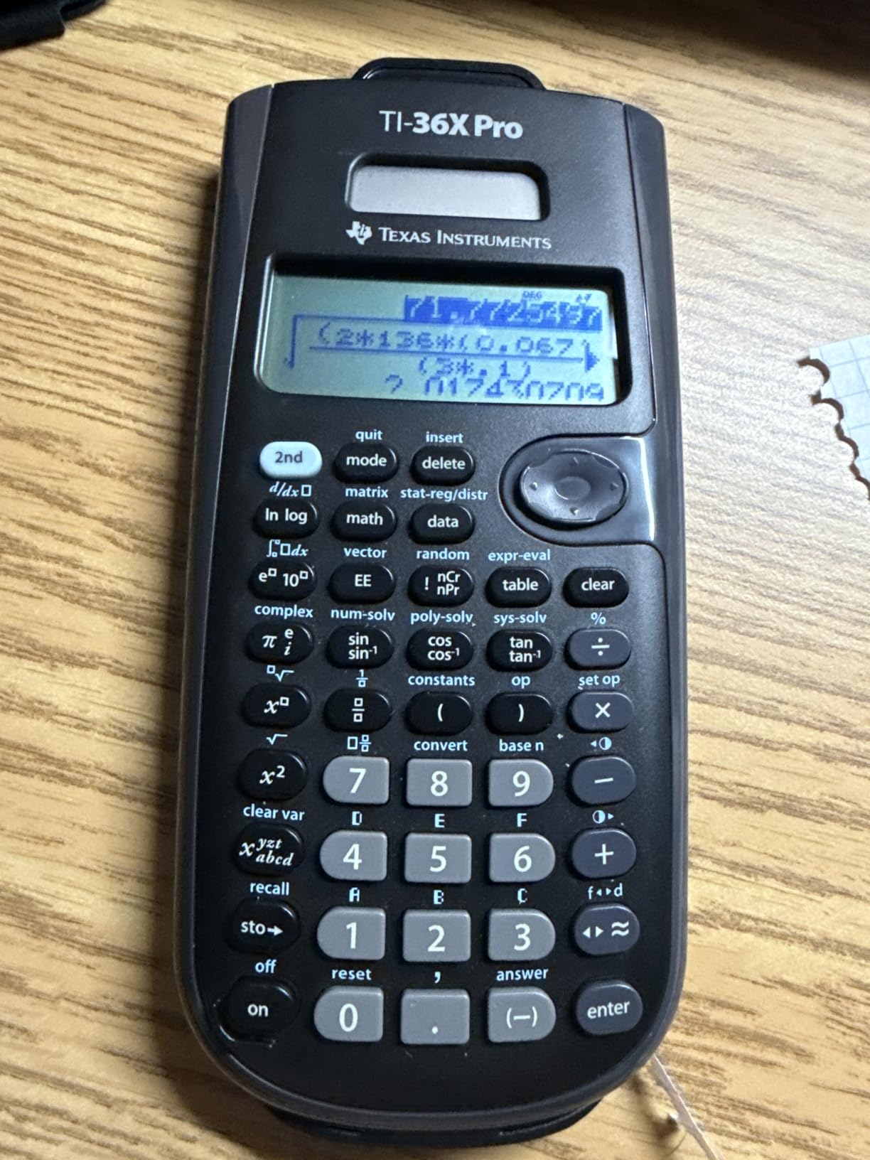 Texas Instruments TI-36X Pro Engineering/Scientific Calculator | 9.7 Inch | Black. customer photo 1