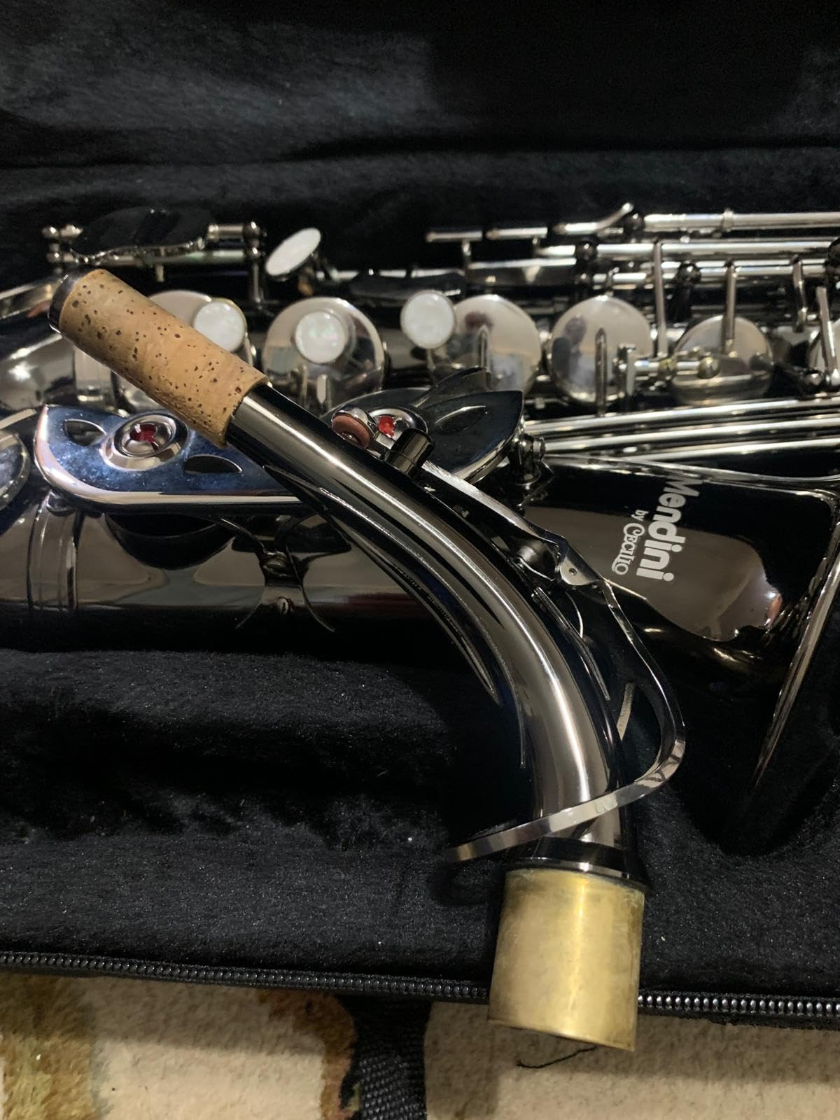 Mendini By Cecilio Eb Alto Saxophone Kit for Beginner - Silver customer photo 1