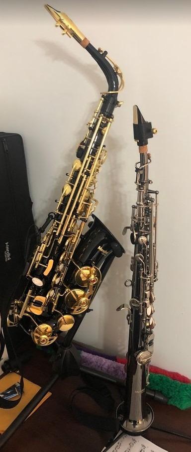 Mendini By Cecilio Eb Alto Saxophone Kit for Beginner - Black Silver customer photo 2