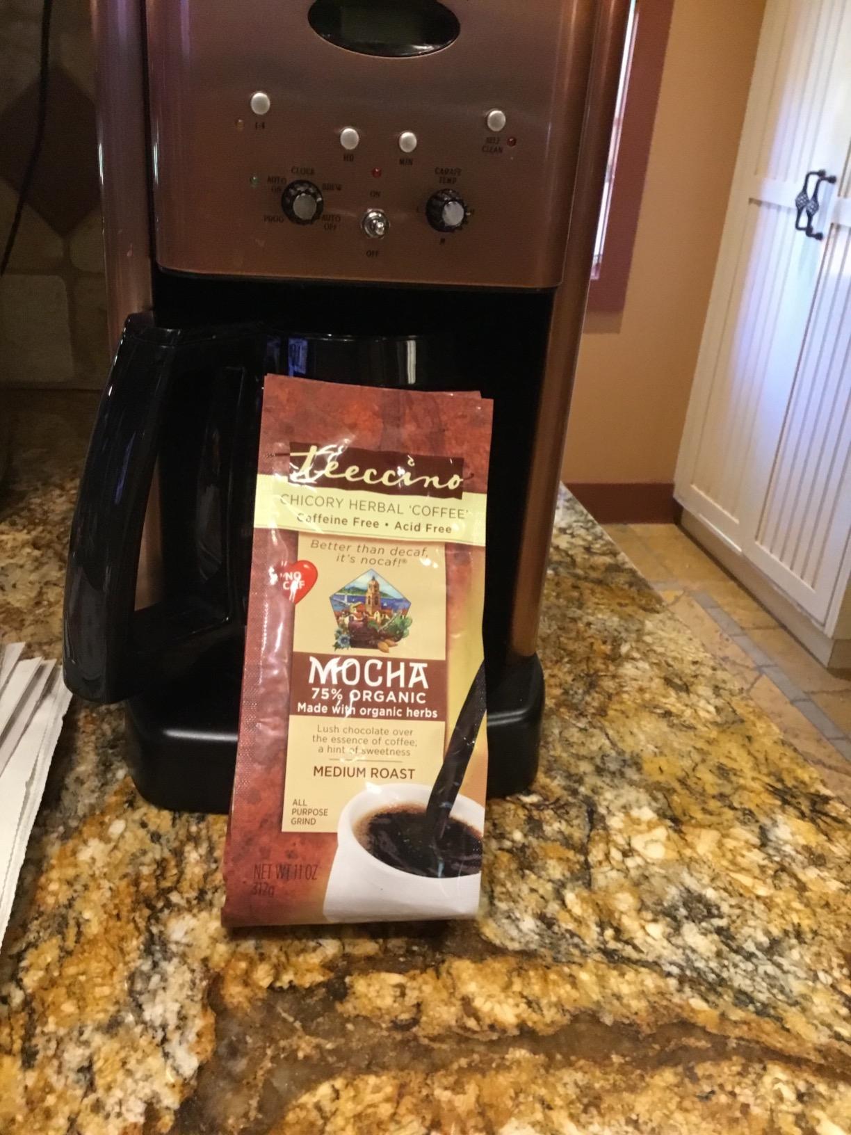 Teeccino Mocha Chicory Coffee Alternative - 11 Ounce - Ground Herbal Coffee That's Prebiotic, Caffeine-Free & Acid Free, Medium Roast customer photo 1