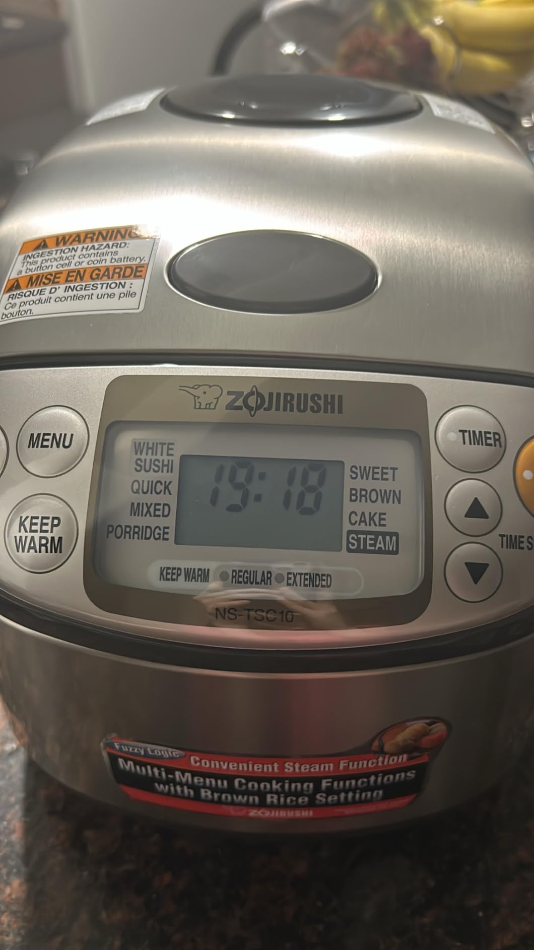 Zojirushi NS-TSC10 5.5 Cup Micom Rice Cooker and Warmer, 1.0L | LCD controls, delay timer customer photo 1