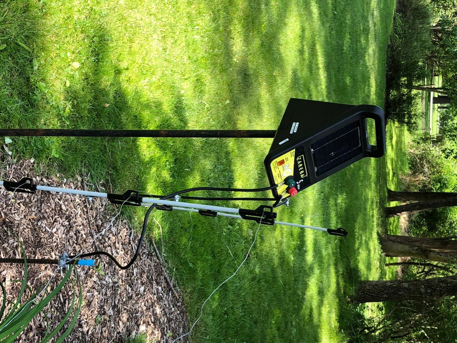 Zareba Solar Electric Fence Charger, 5 Mile Range Low Impedance Energizer | 360-Degree Rotation, T-Post Mounting Bracket, Rotational Grazing Fence Charger for Livestock & Cattle, Contain Animals customer photo 1