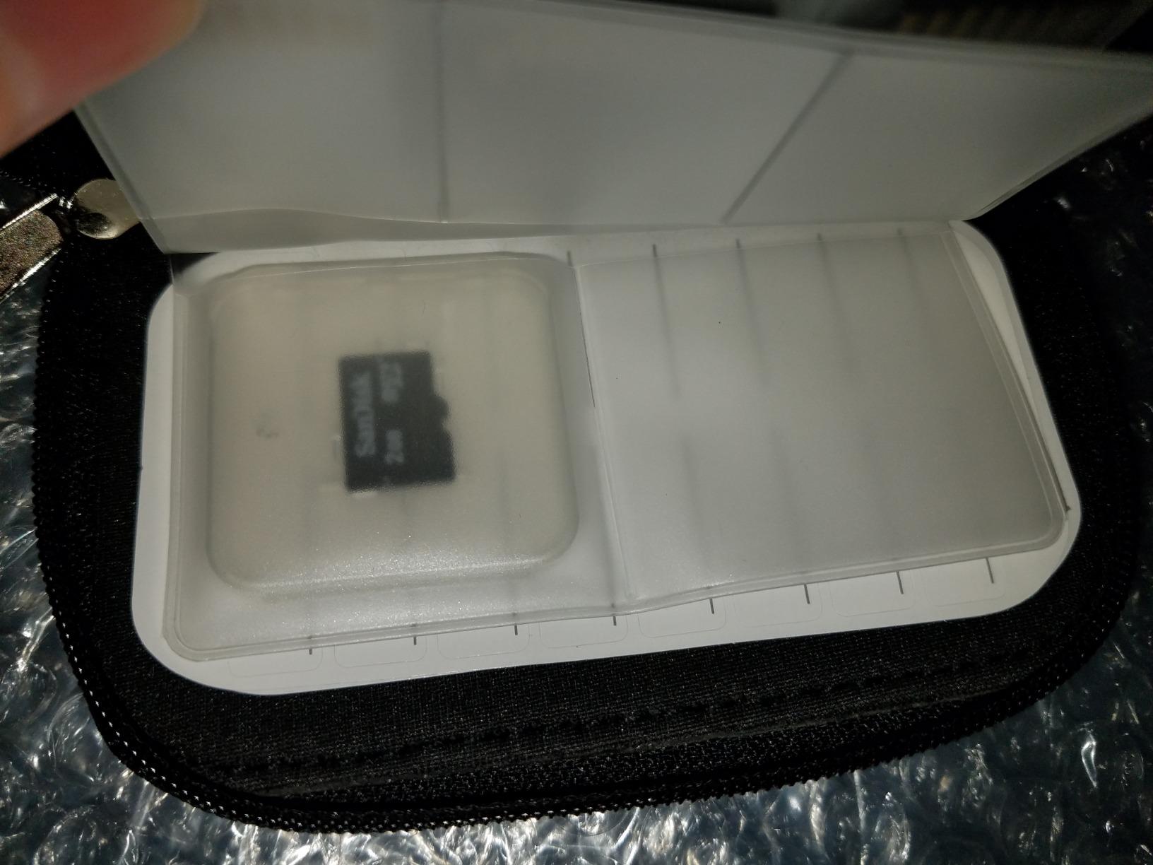 Eco-Fused Memory Card Case, 22-Slot Organizer for SD, microSD and CF - Zippered SD card holder customer photo 2