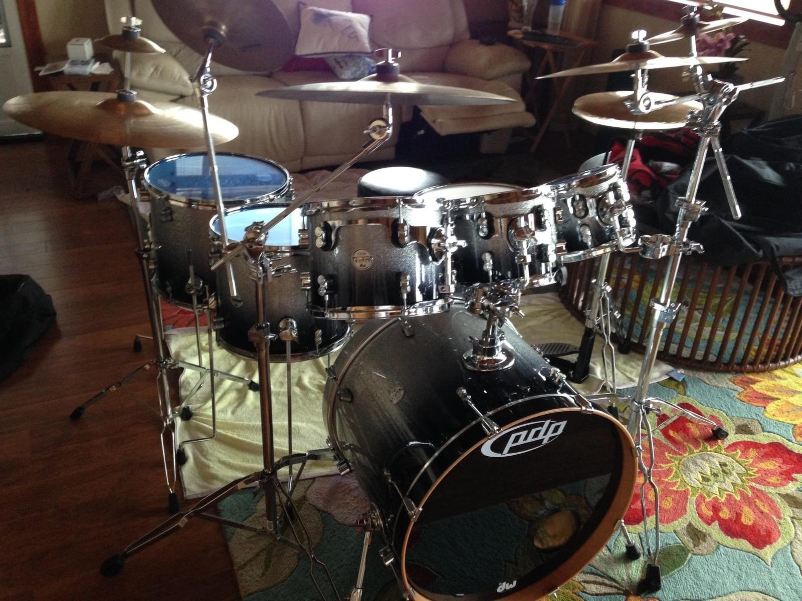 PDP By DW 7-Piece Concept Maple Shell Pack with Chrome Hardware Silver to Black Fade customer photo 2