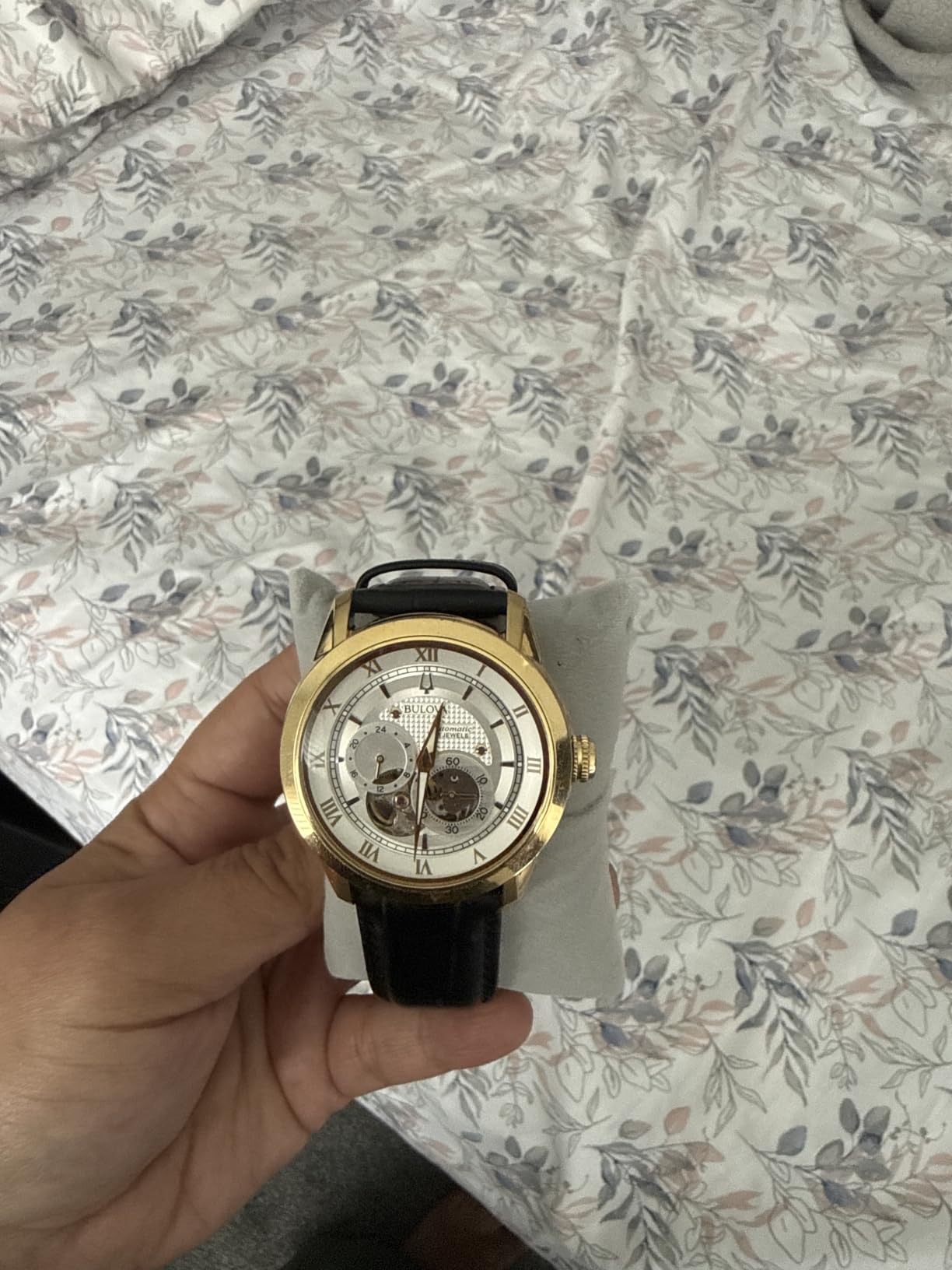 Bulova Men's Classic Sutton 4-Hand Automatic Watch, 24-Hour Sub Dial, Open Aperture, Self-Winding, Exhibition Caseback, Double Curved Mineral Crystal, Luminous Hands, 42mm customer photo 2