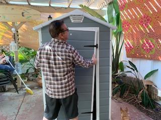 Keter Manor 4x6 Resin Outdoor Storage Shed Kit-Perfect to Store Patio Furniture, Garden Tools Bike Accessories, Beach Chairs and Lawn Mower, Grey & White customer photo 2