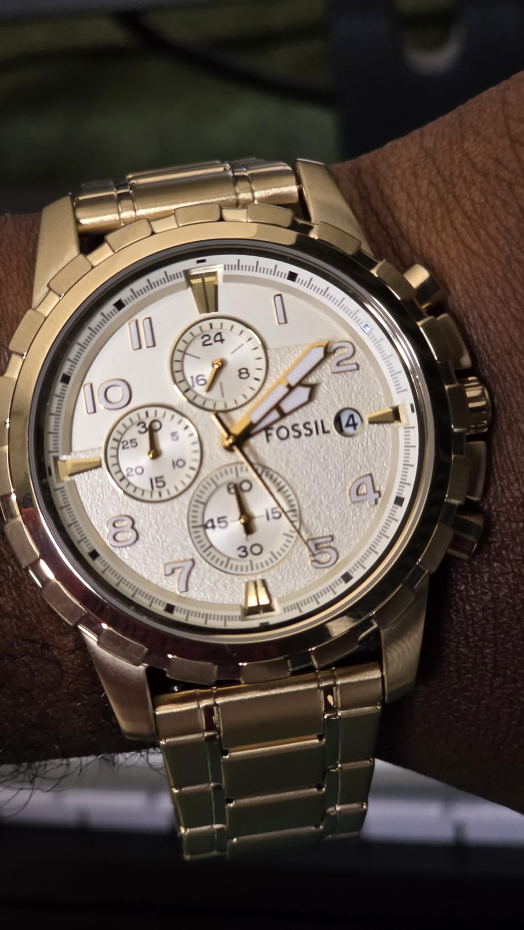 Fossil Men's Watch, Dean Quartz Stainless Steel Chronograph Watch for Men customer photo 2