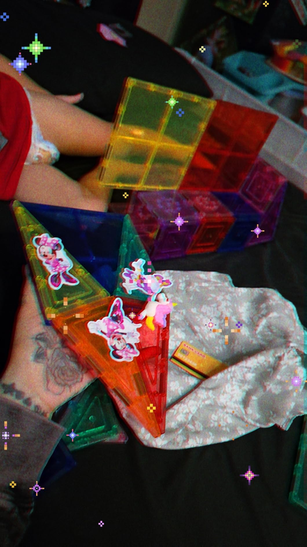 PicassoTiles 60 Piece Magnetic Tiles Clear 3D Building Blocks STEM Ages 3+ customer photo 2