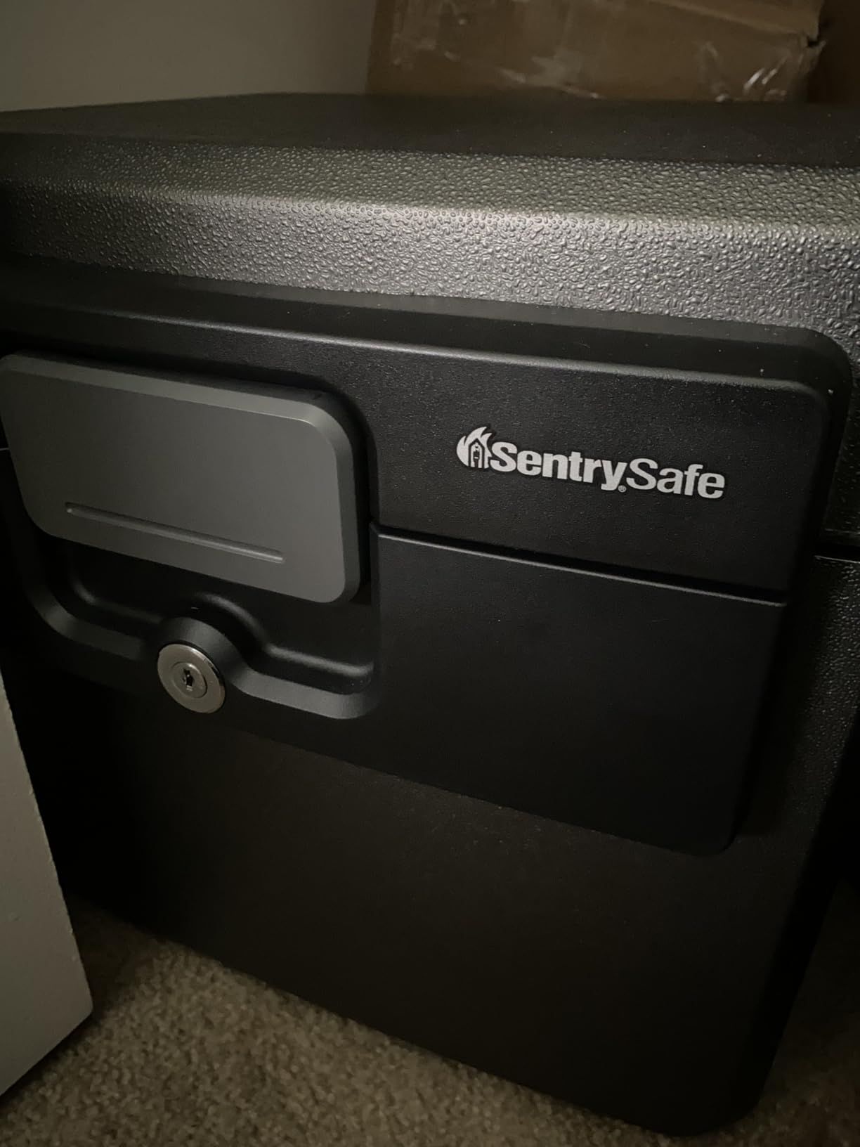 SentrySafe Black Fireproof and Waterproof Safe, File Folder and Document Box with Key Lock, 14.3 x 15.5 x 13.5 inches, HD4100 customer photo 1