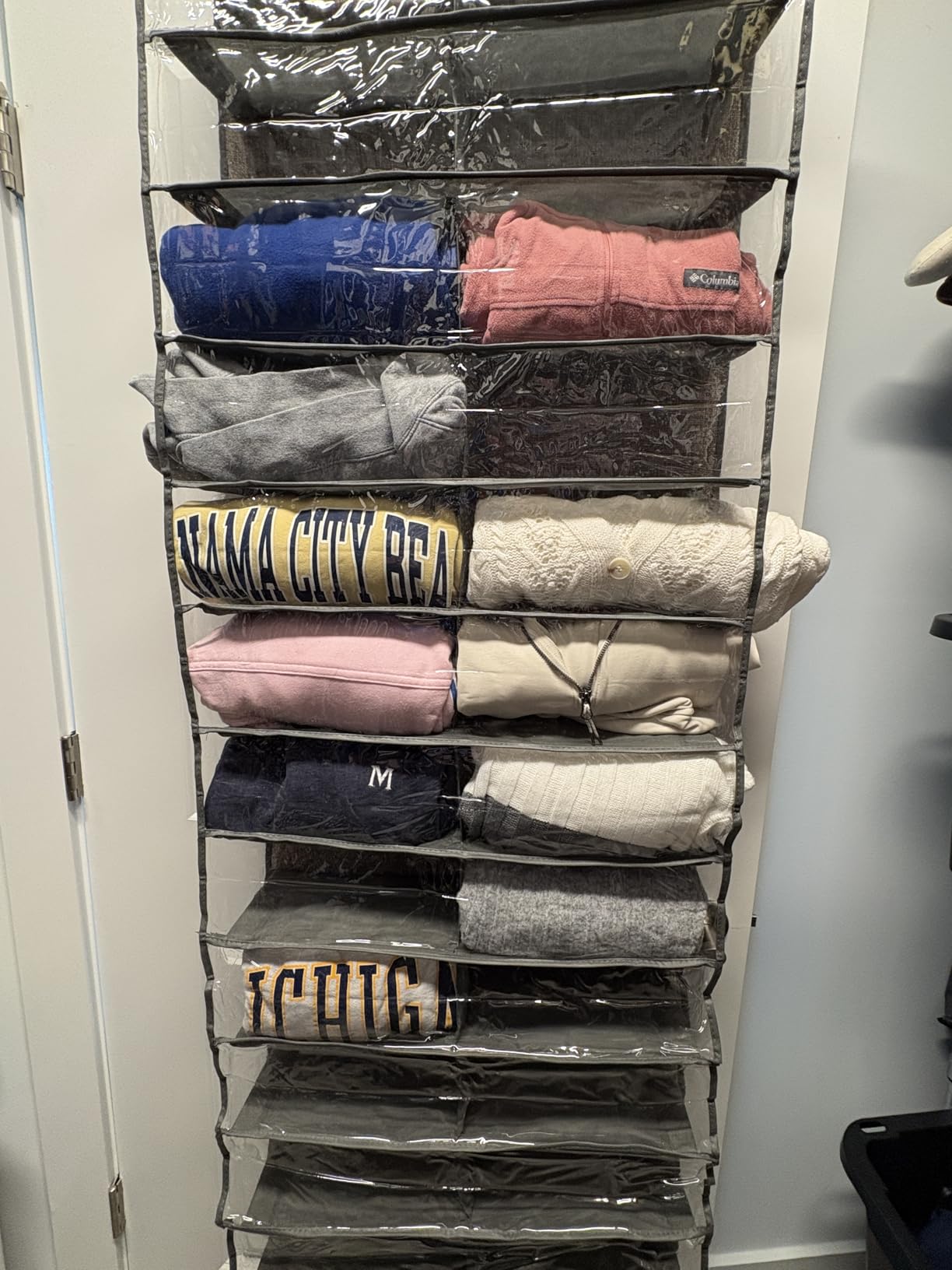Whitmor Over The Door Shoe Shelves - 26 Sections - Crosshatch Gray customer photo 1