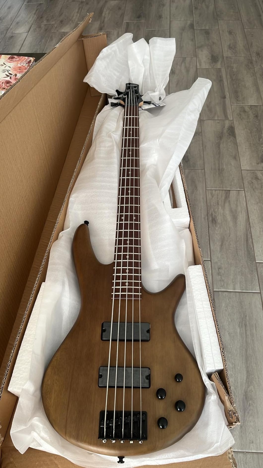 Ibanez GSR205BWNF GIO 5-String Bass Guitar - Walnut Flat customer photo 1