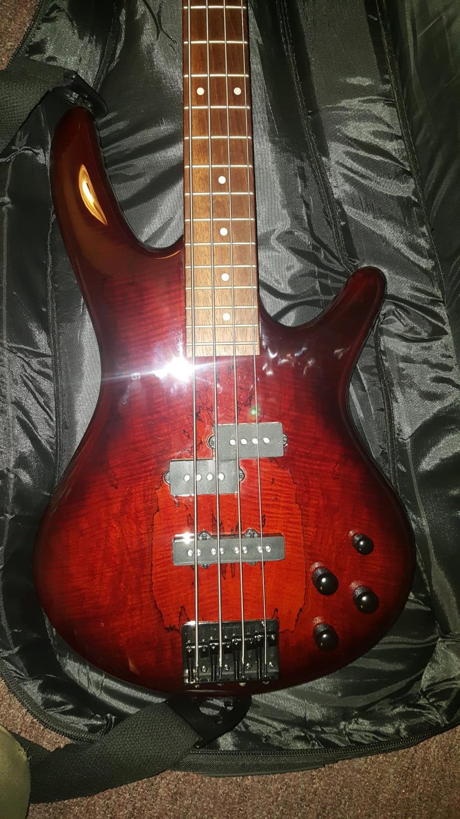 Ibanez GSR200SMCNB GIO 4-String Bass Guitar - Spalted Maple Top Charcoal Brown Burst customer photo 1