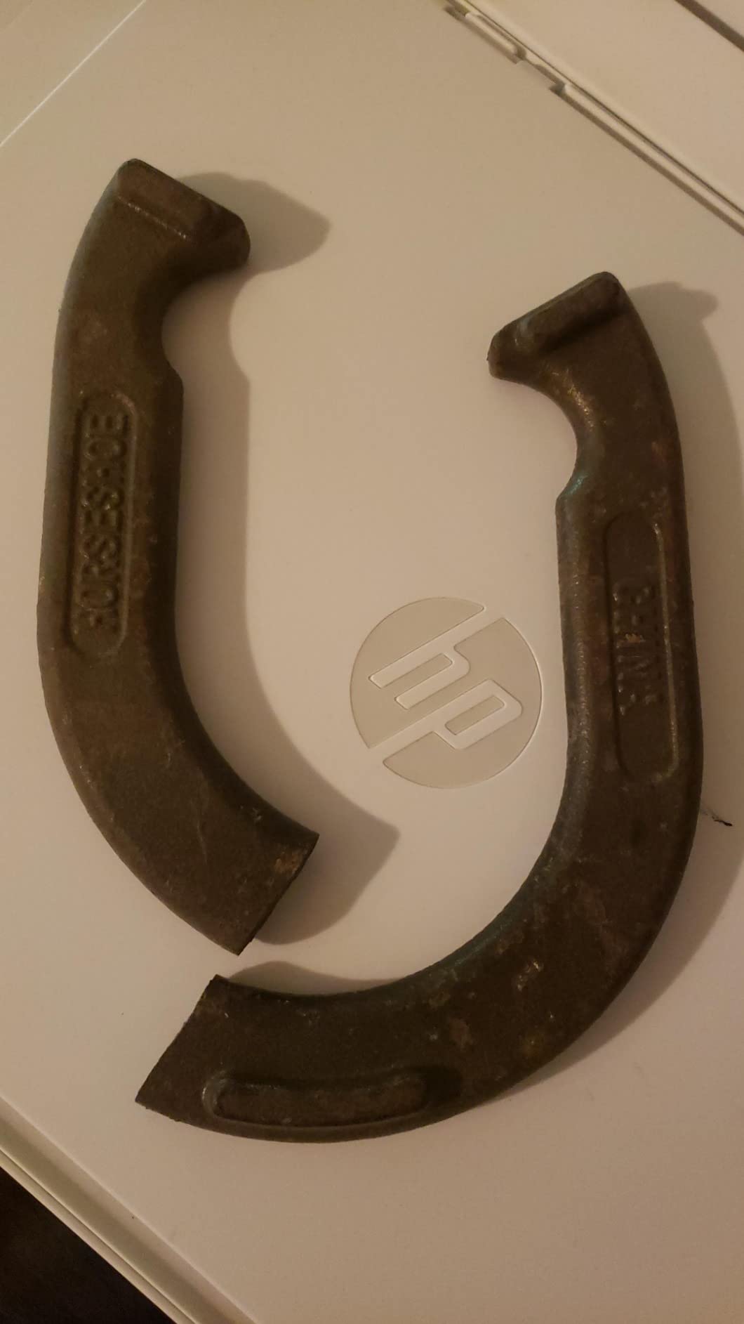 Triumph Forged and Steel Horseshoe Set Complete with 4 Horseshoes, 2 Stakes - Patriotic or Blue and Grey Colors - Perfect Addition for Parties and Outdoor Gatherings customer photo 1