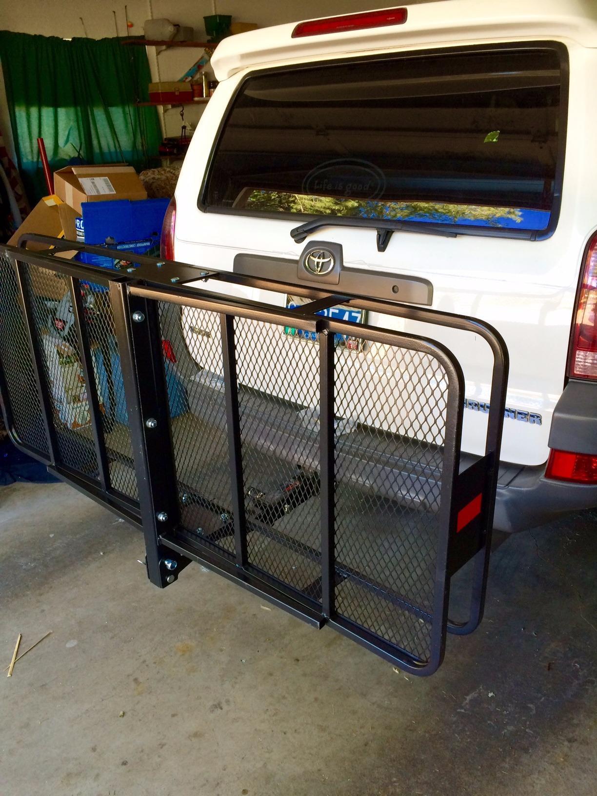 CURT 18153 Folding Hitch Basket Cargo Carrier, 60