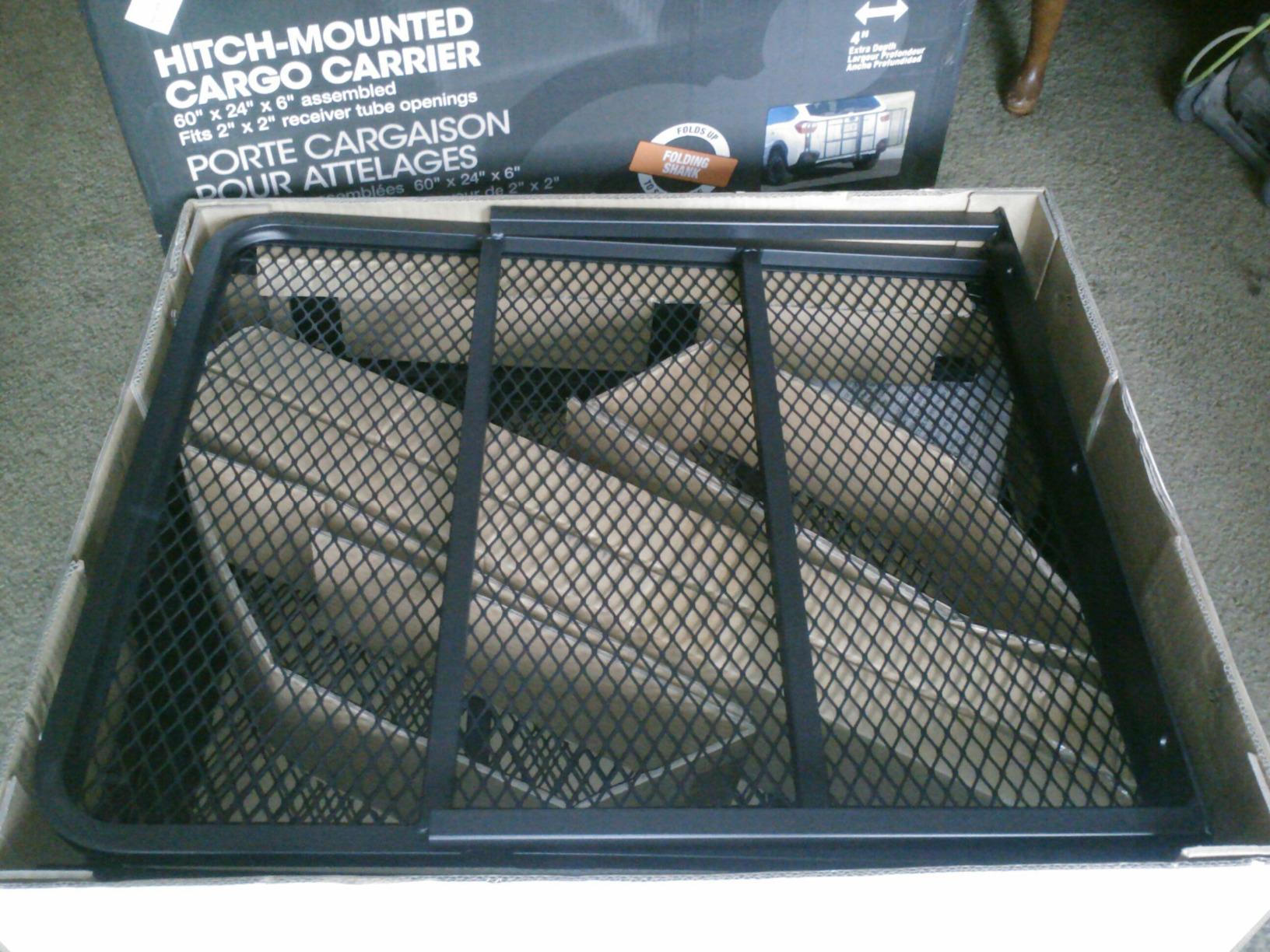 CURT 18153 Folding Hitch Basket Cargo Carrier, 60