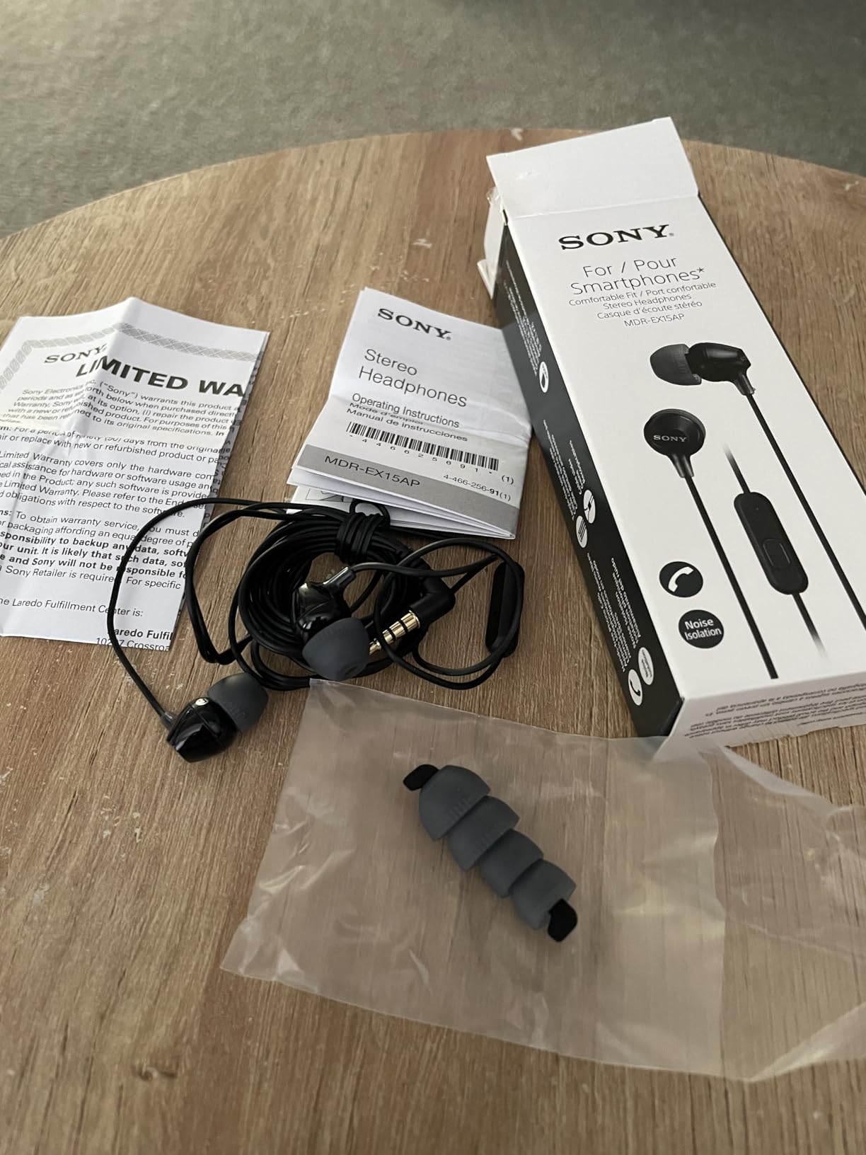 Sony MDREX15AP In-Ear Earbud Headphones with Mic, Black (MDREX15AP/B) customer photo 2