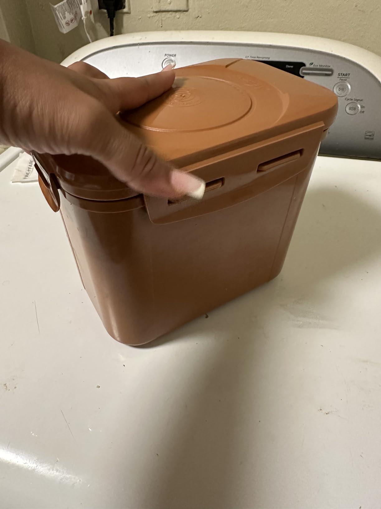 Crazy Korean Cooking Premium Kimchi, Sauerkraut Fermentation and Storage Container with Inner Vacuum Lid (0.4 Gal Sandy Brown (1.7L)) customer photo 1