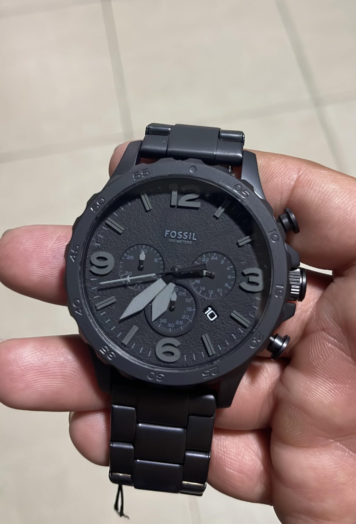 Fossil Men's Nate Quartz Chronograph Watch for Men customer photo 1