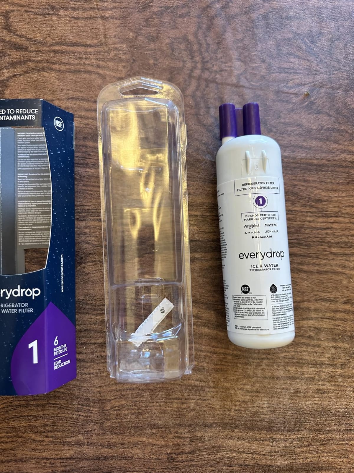 everydrop by Whirlpool Ice & Water Refrigerator Filter 1, Purple, EDR1RXD1 | NSF 42, 53 & 401 Certified, Reduces 70 Contaminants Including 99% Microplastics, Coconut Shell Carbon Core, 6-Month Life customer photo 2