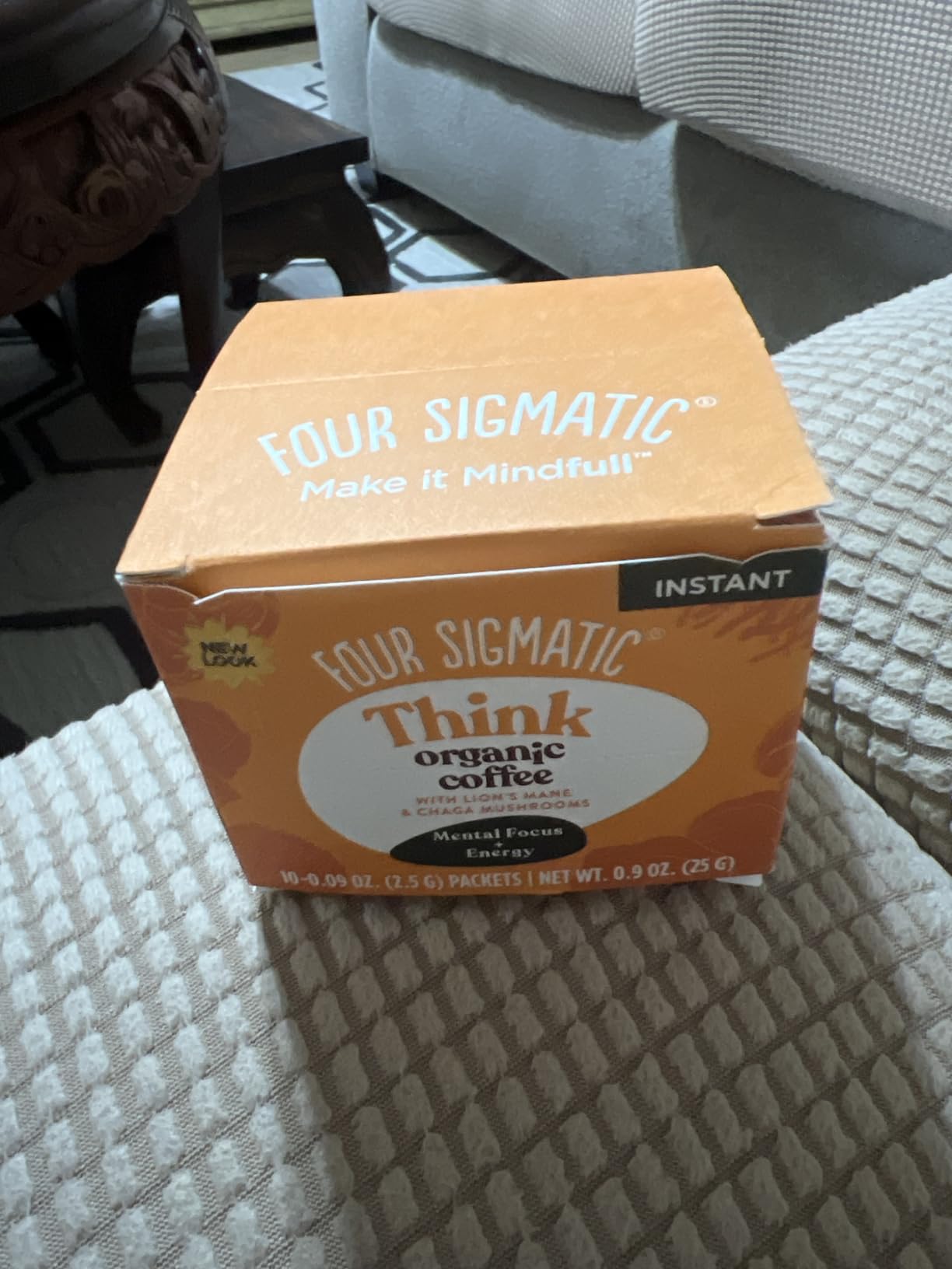 Four Sigmatic Focus Organic Mushroom Coffee | Instant Mushroom Coffee Mix with Lion's Mane, Chaga and Rhodiola for Better Focus and Immune Support | 10 Packets customer photo 1