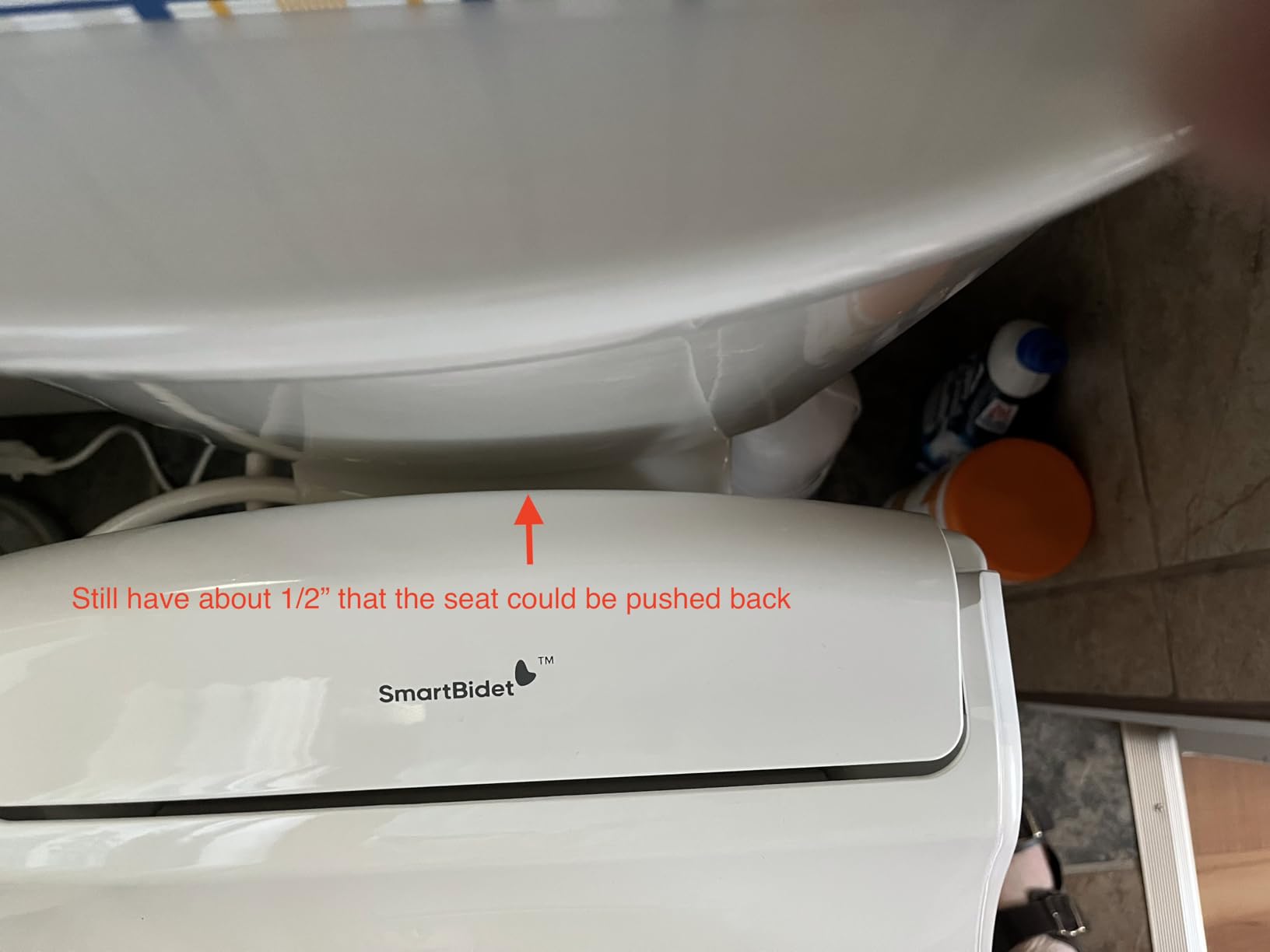 SmartBidet SB-1000 Smart Bidet Electric Bidet Toilet Seat with Heated Seat, Warm Water, Air Dryer - Remote Control, Elongated customer photo 2