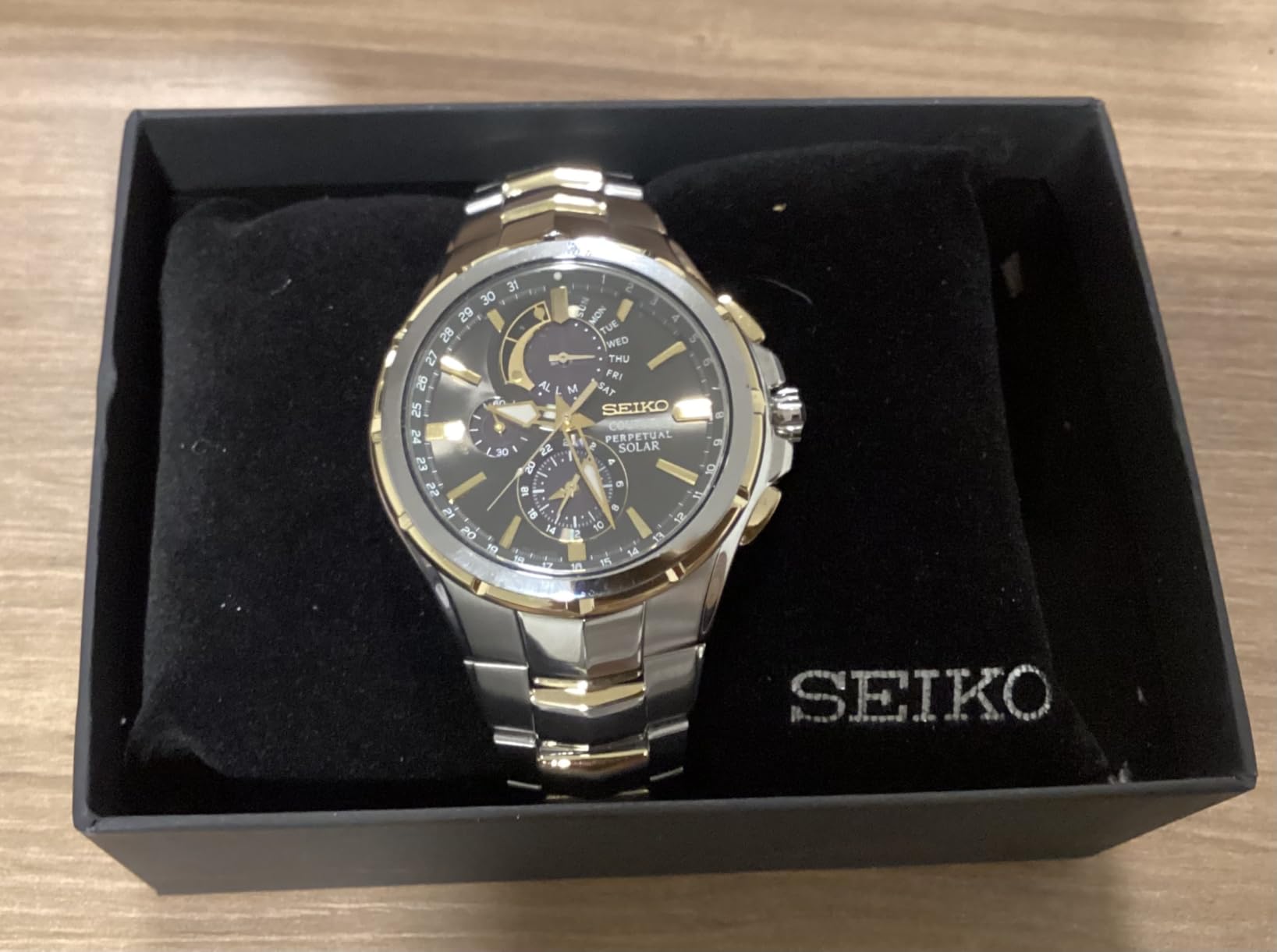 Coutura Men's Solar Perpetual Calendar Alarm Chronograph Watch customer photo 2