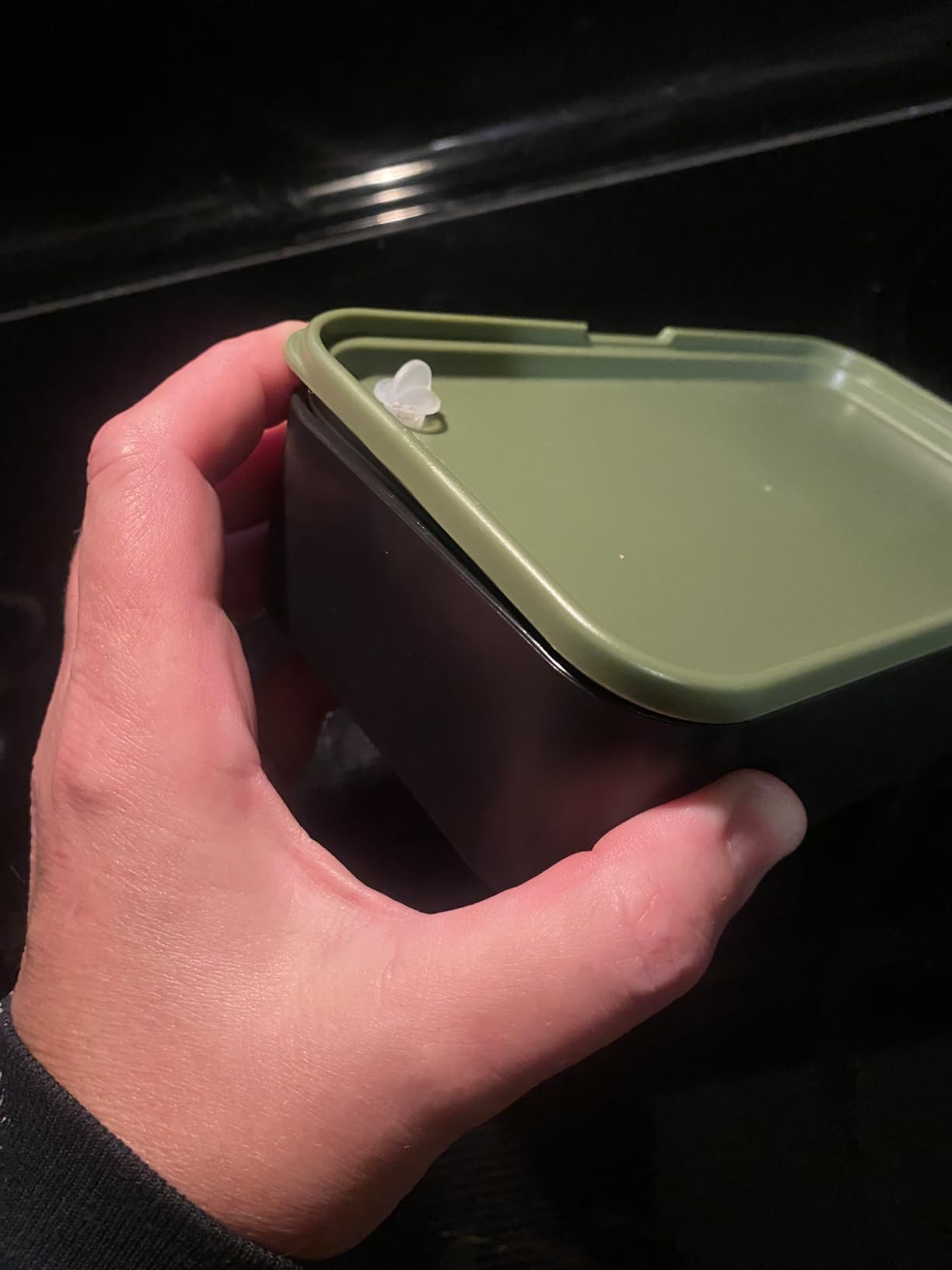Bentoheaven Bento Box Adult, Stackable Lunch Box, 40 oz, Symph Onyx | BPA-free, leakproof and microwave-safe with 2 compartments, utensils, chopsticks, divider and sauce cup for men and women. customer photo 1