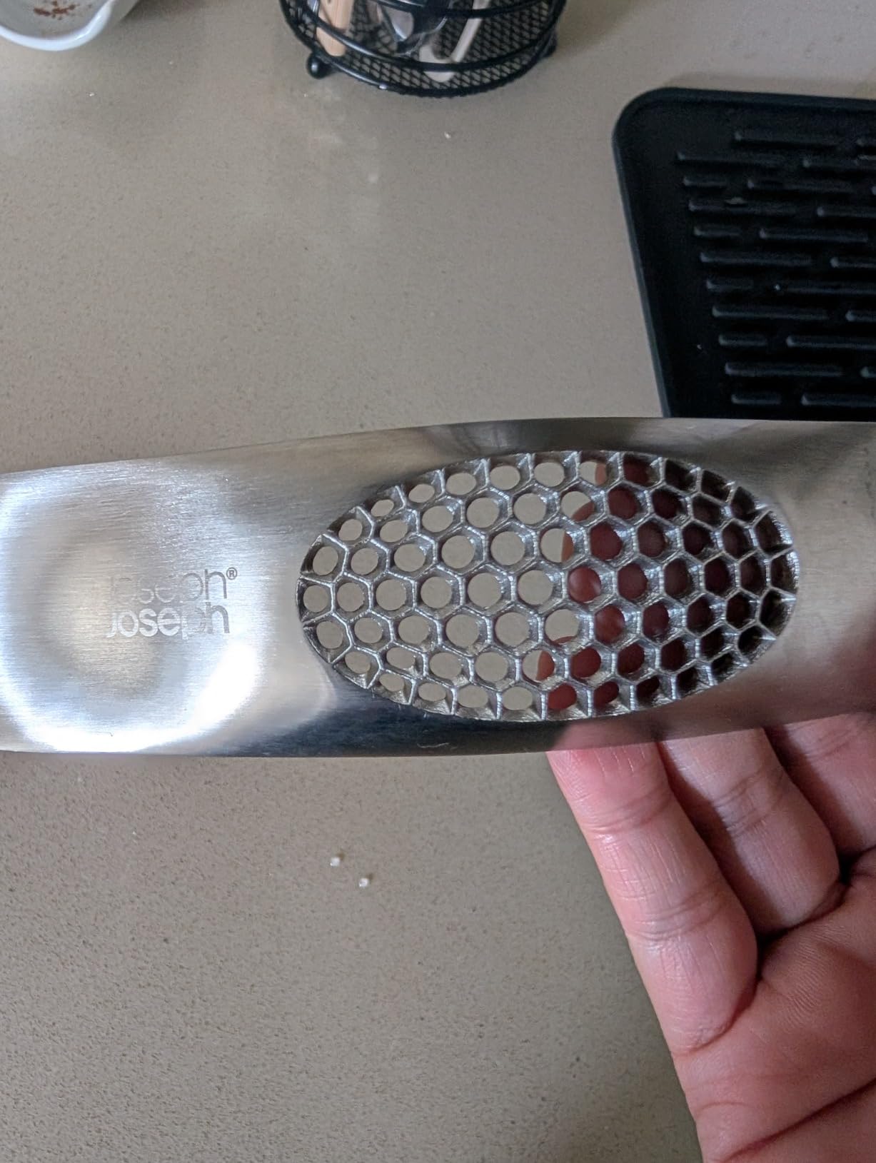 Joseph Joseph Garlic Rocker Crusher Mincer Press Dishwasher Safe, Stainless Steel customer photo 1