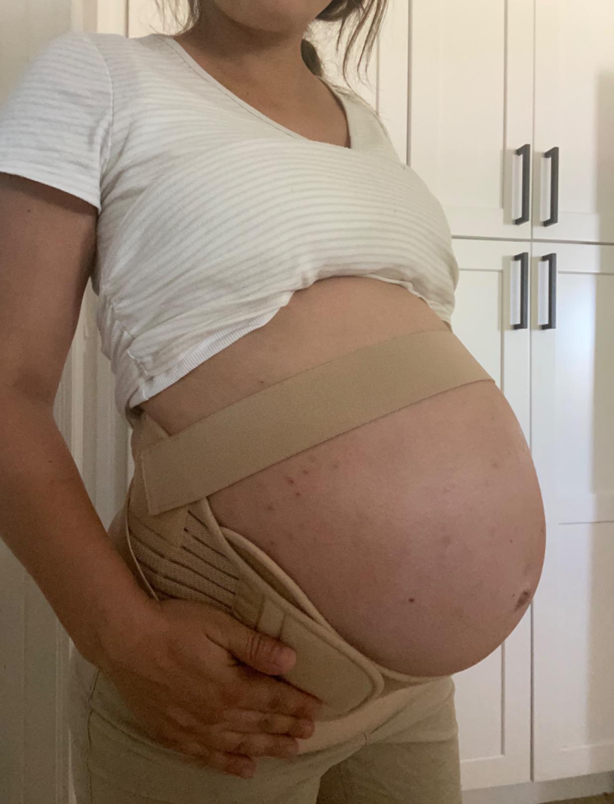 NeoTech Care Pregnancy Belly Band, Maternity Belt, for Pregnancy Belly Support, Back/Pelvic Support (Size L, Black Color) customer photo 2