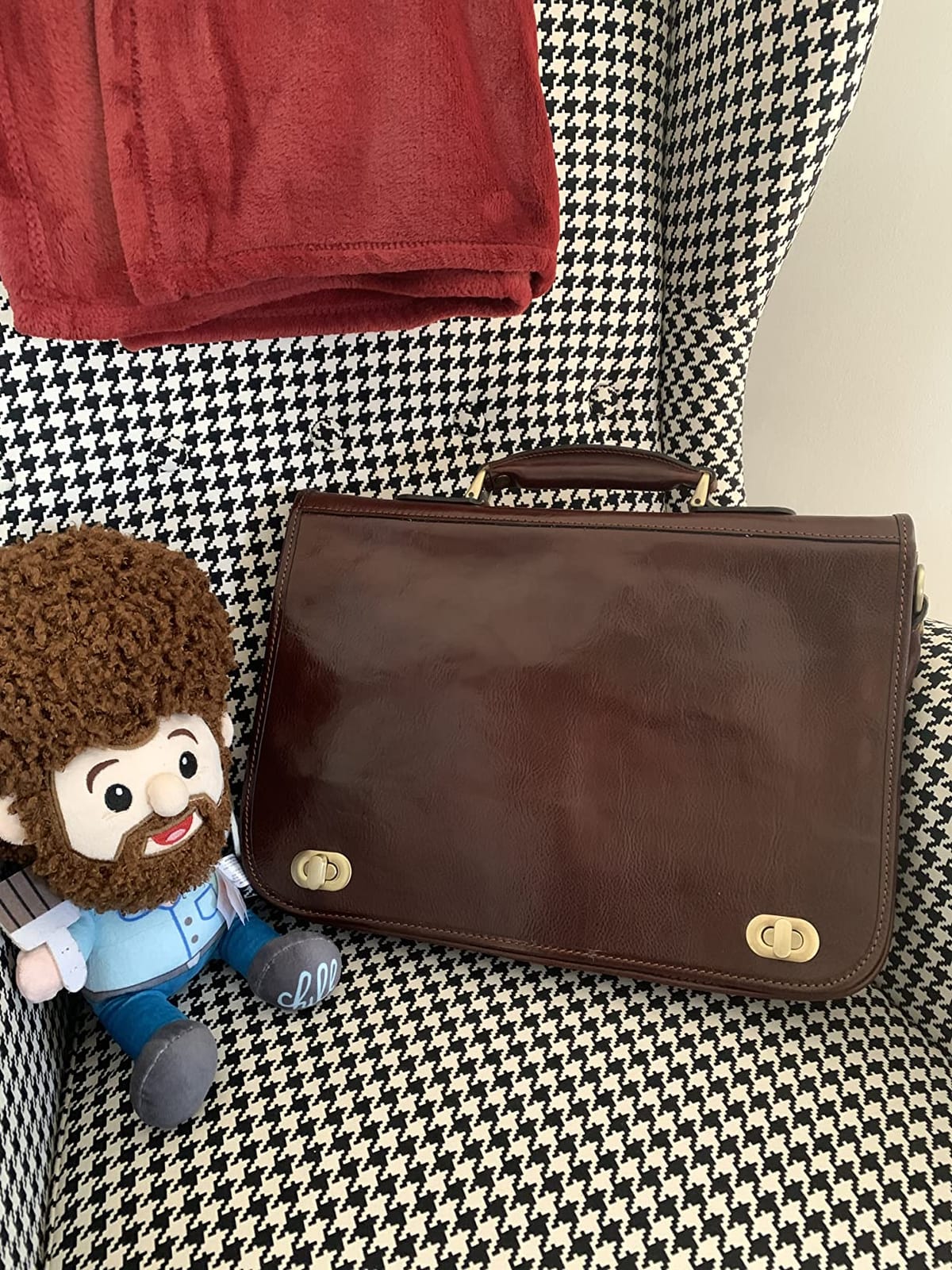 Time Resistance Leather Briefcase for Men - Italian Full Grain Leather Laptop Bag - Messenger Bag - Gift Box Included customer photo 1