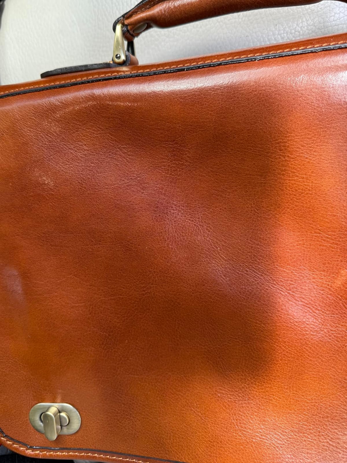 Time Resistance Leather Briefcase for Men - Italian Full Grain Leather Laptop Bag - Messenger Bag - Gift Box Included customer photo 2