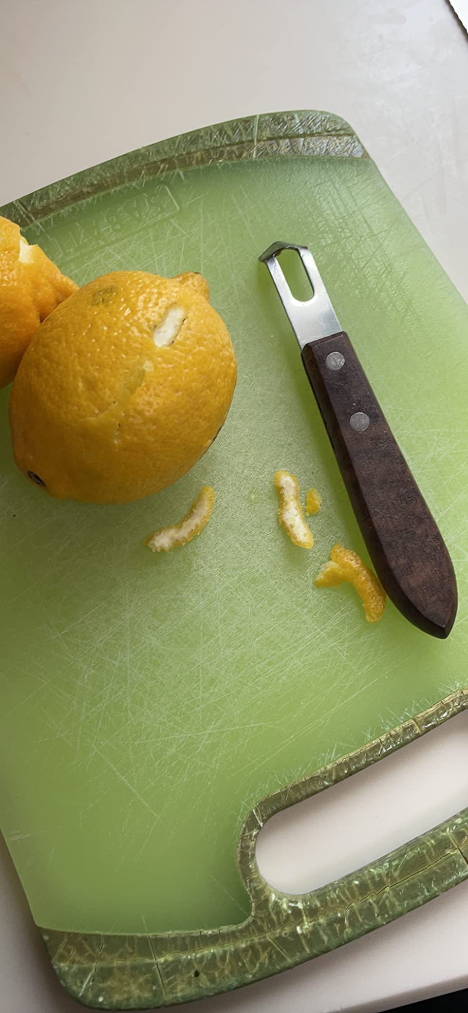Viski Channel Knife, Citrus Zester and Orange Peeler Tool, Walnut Wood and Stainless Steel Bar Tool for Cocktail Garnishes, Perfect for Home Bars, Craft Cocktails and Bartender Gifts, Set of 1 customer photo 2