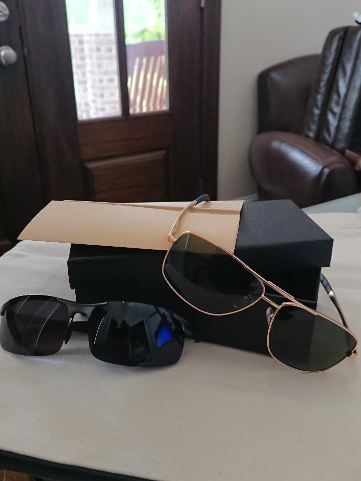 Ultra Lightweight Rectangular Polarized Sunglasses Men UV400 Protection customer photo 2