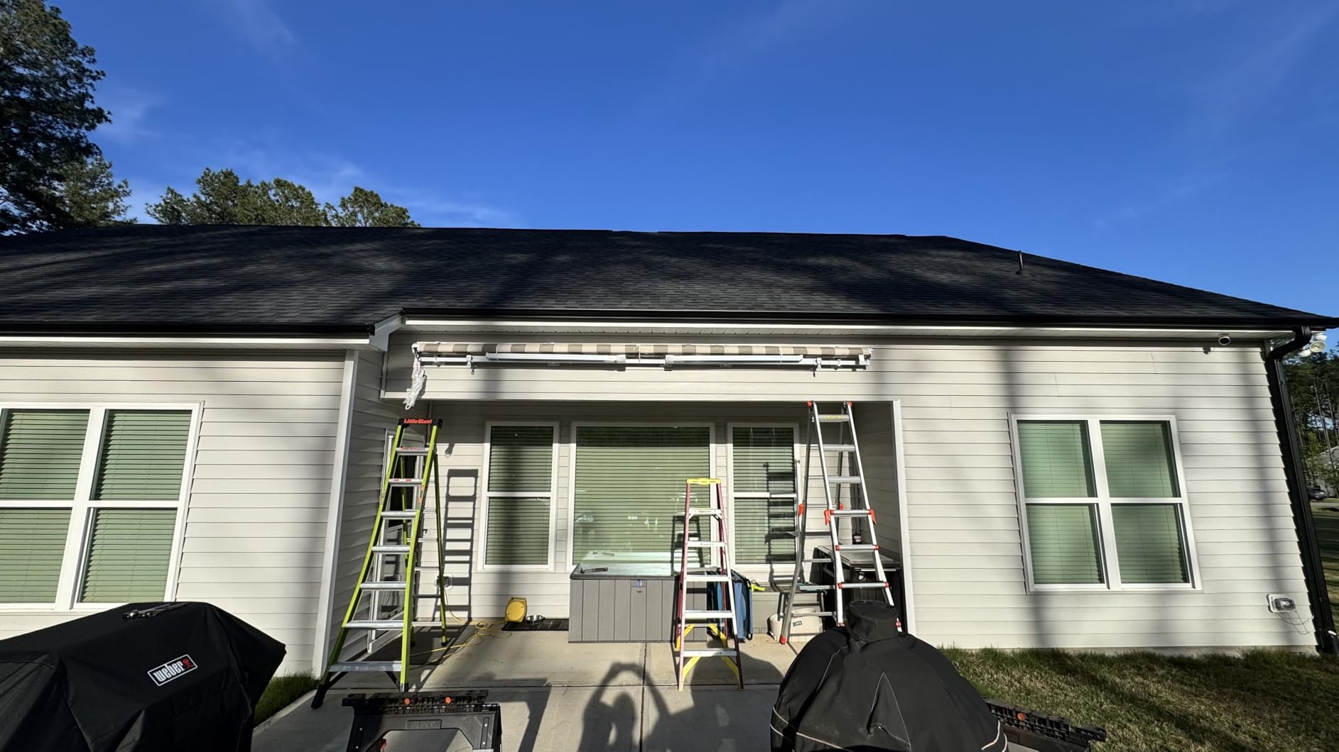 ADVANING 12'x10' MOTORIZED Patio Retractable Awning | LUXURY Series | PREMIUM Quality, 100% Solution-Dyed European Acrylic UV Sun Shade, Color: Khaki customer photo 2